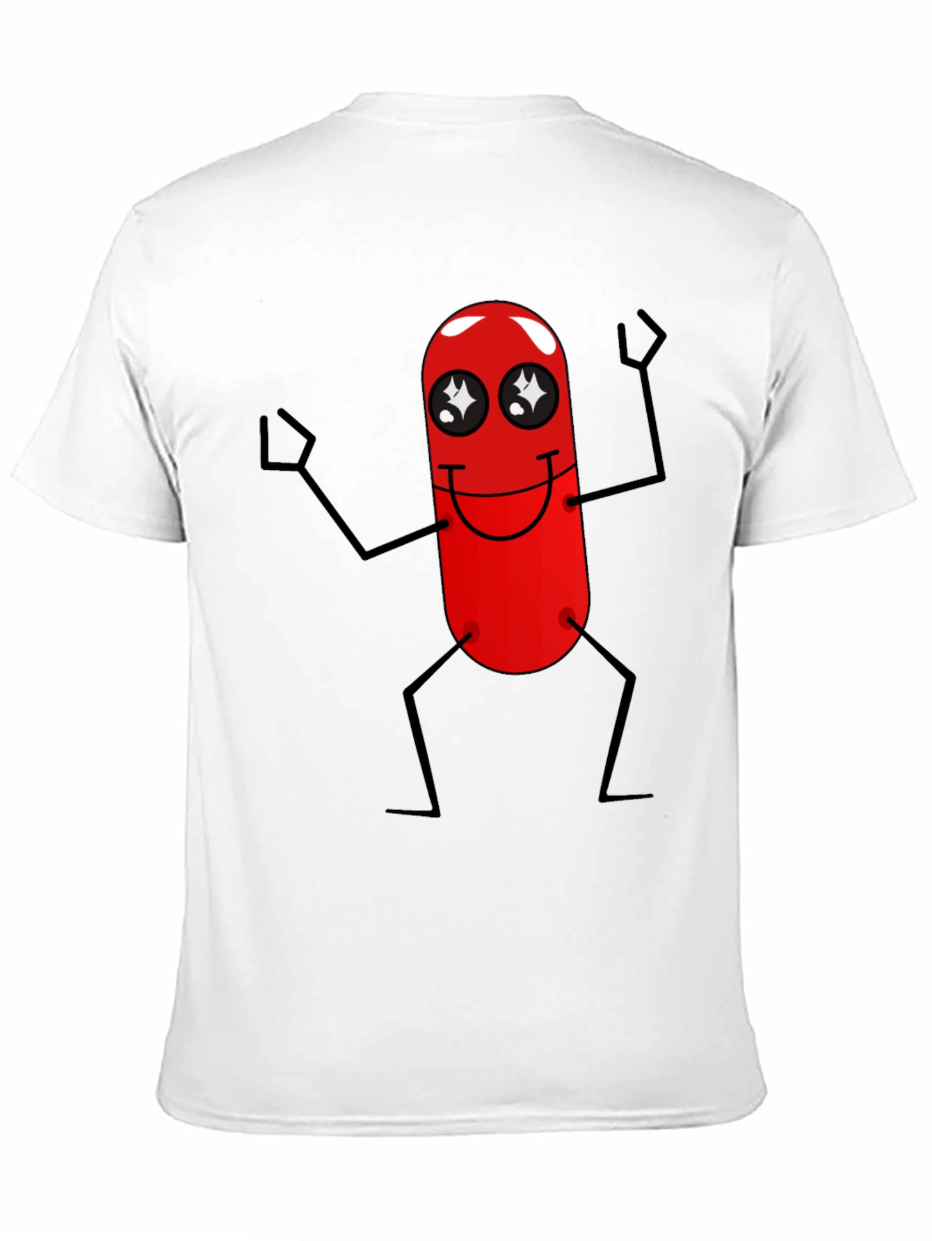 Funny Red Pill Character Black T-Shirt
