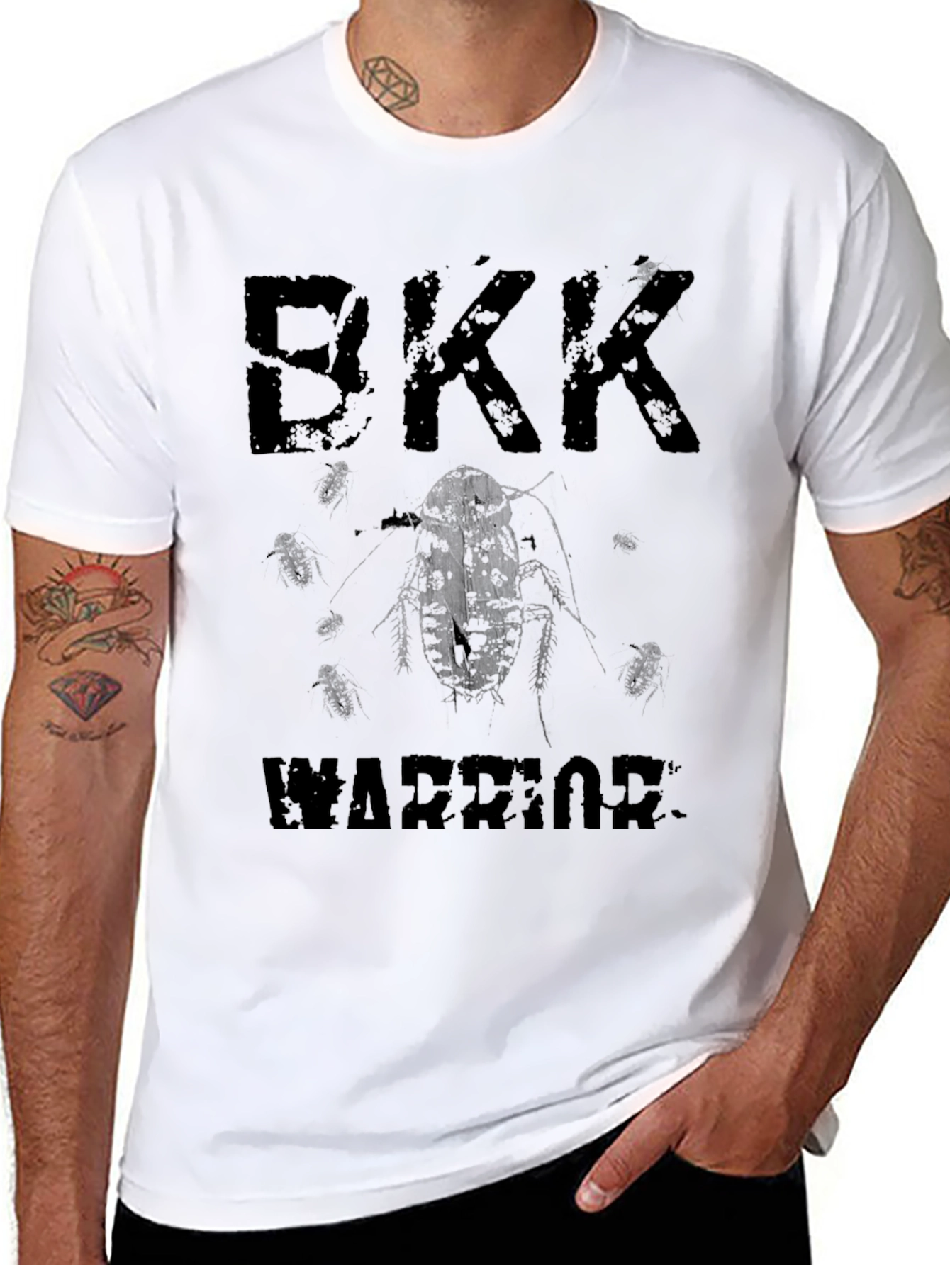 BKK Warrior Graphic Tee - Bangkok Cockroach Design