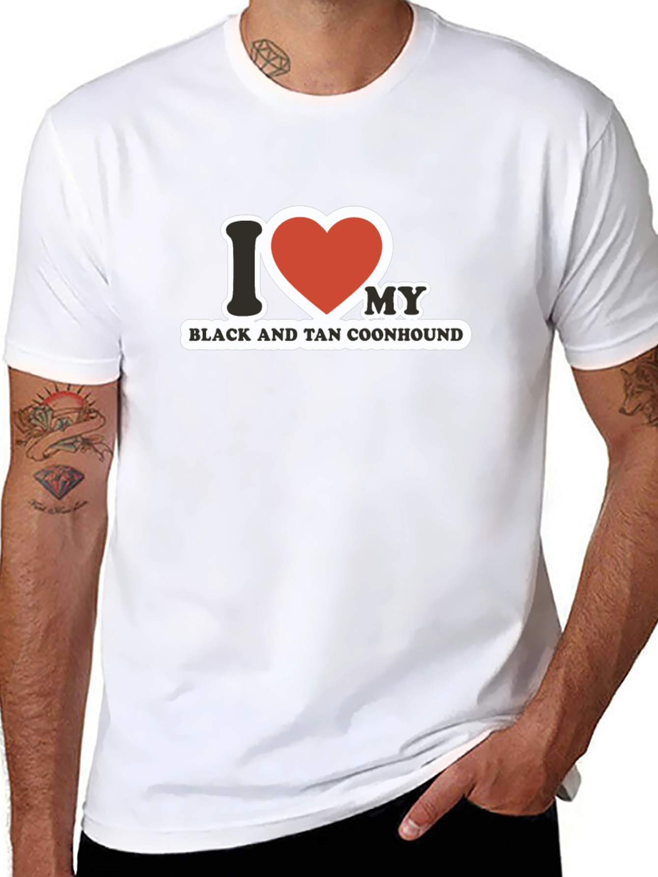 I Heart My Black and Tan Coonhound T-Shirt