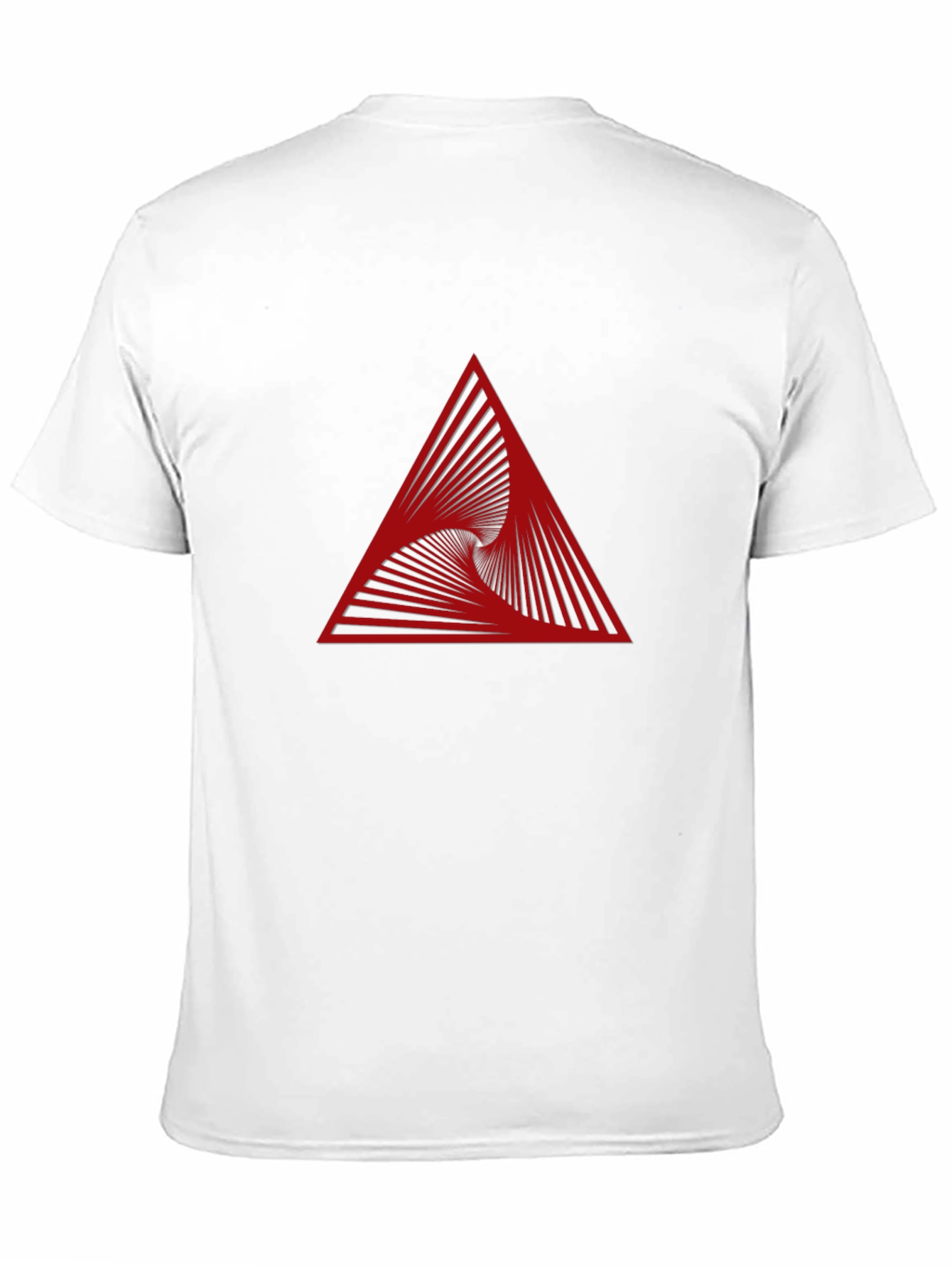 Geometric Vortex Triangle Graphic Tee - Modern Style