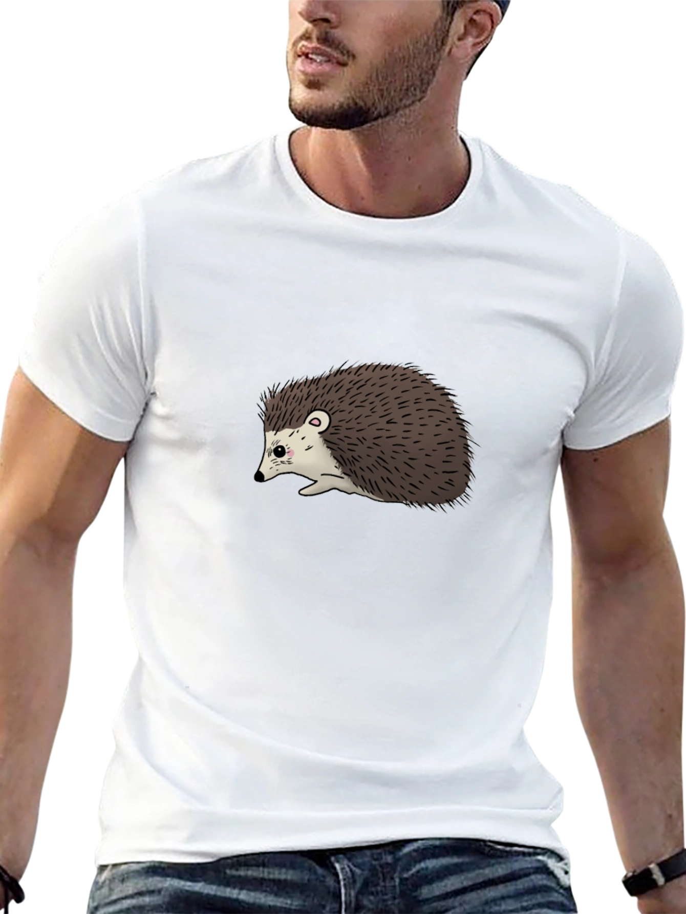 Hedgehog Graphic T-Shirt - Soft Cotton Blend