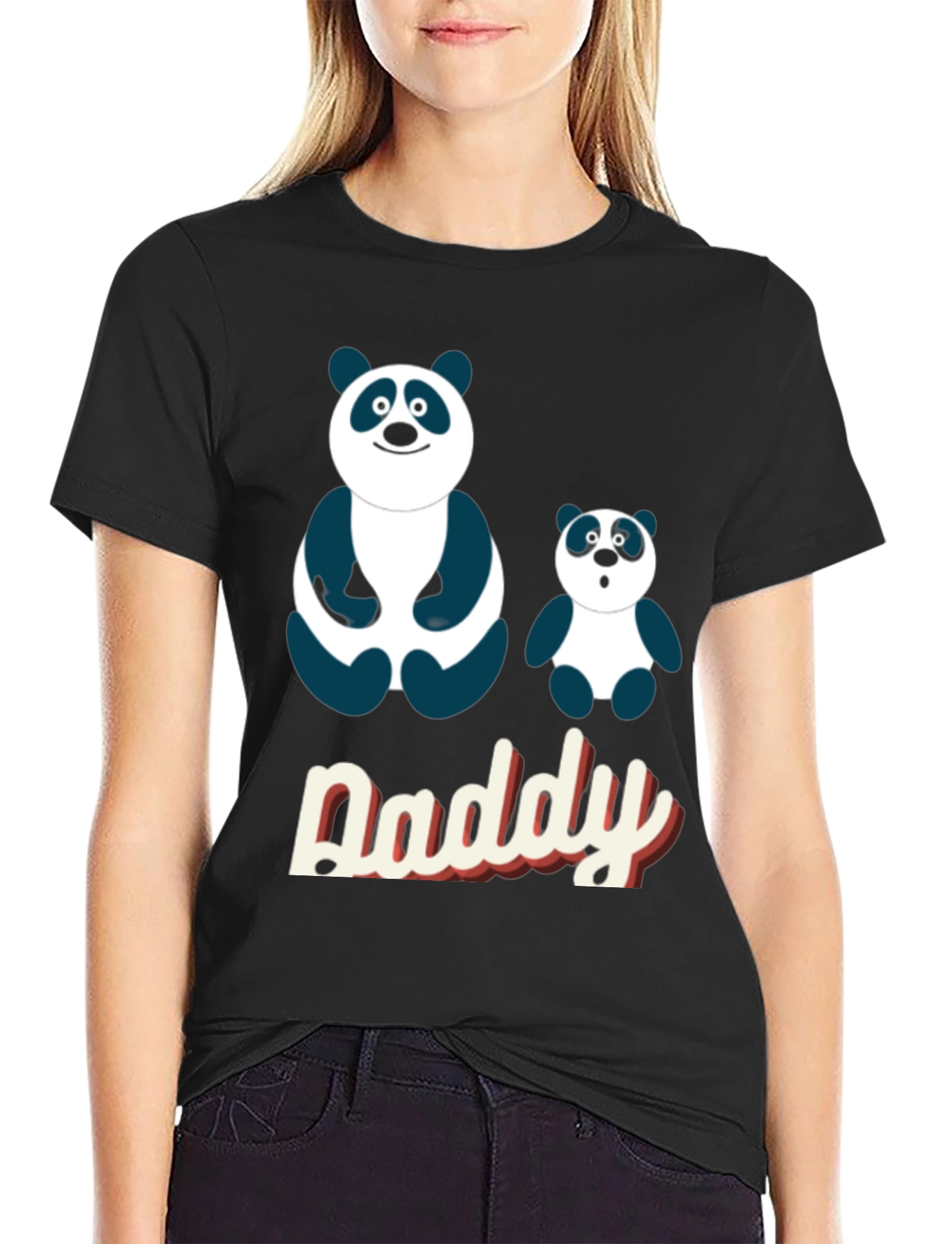 Daddy Panda Graphic T-Shirt