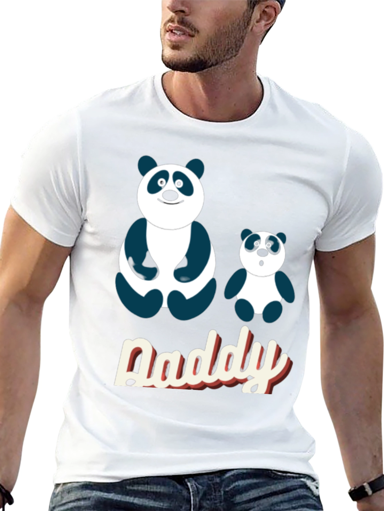 Daddy Panda Graphic T-Shirt
