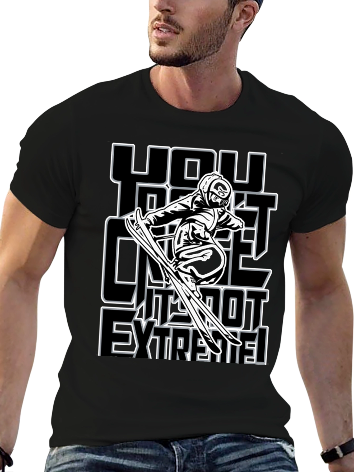 Extreme Skiing Graphic T-Shirt