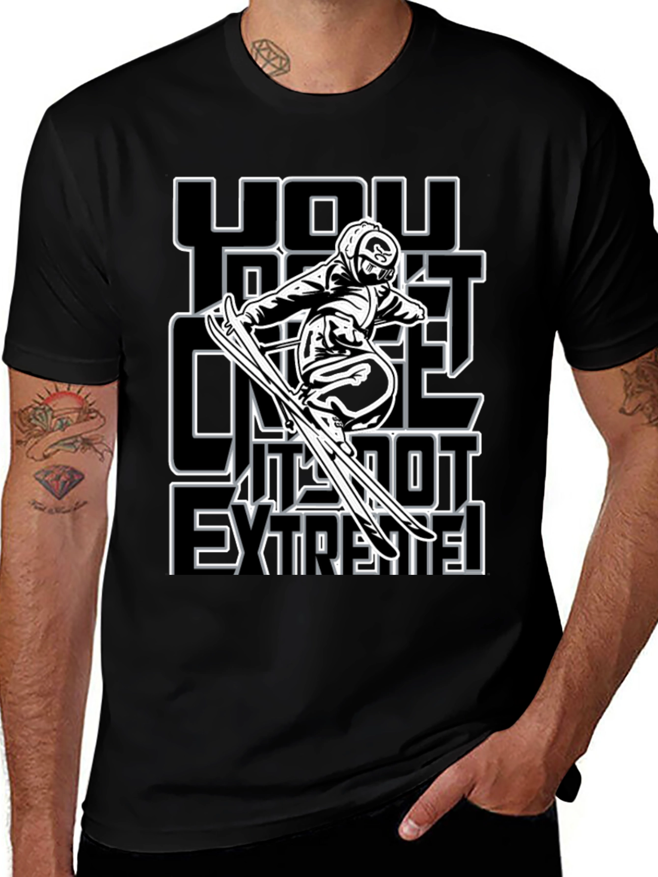Extreme Skiing Graphic T-Shirt