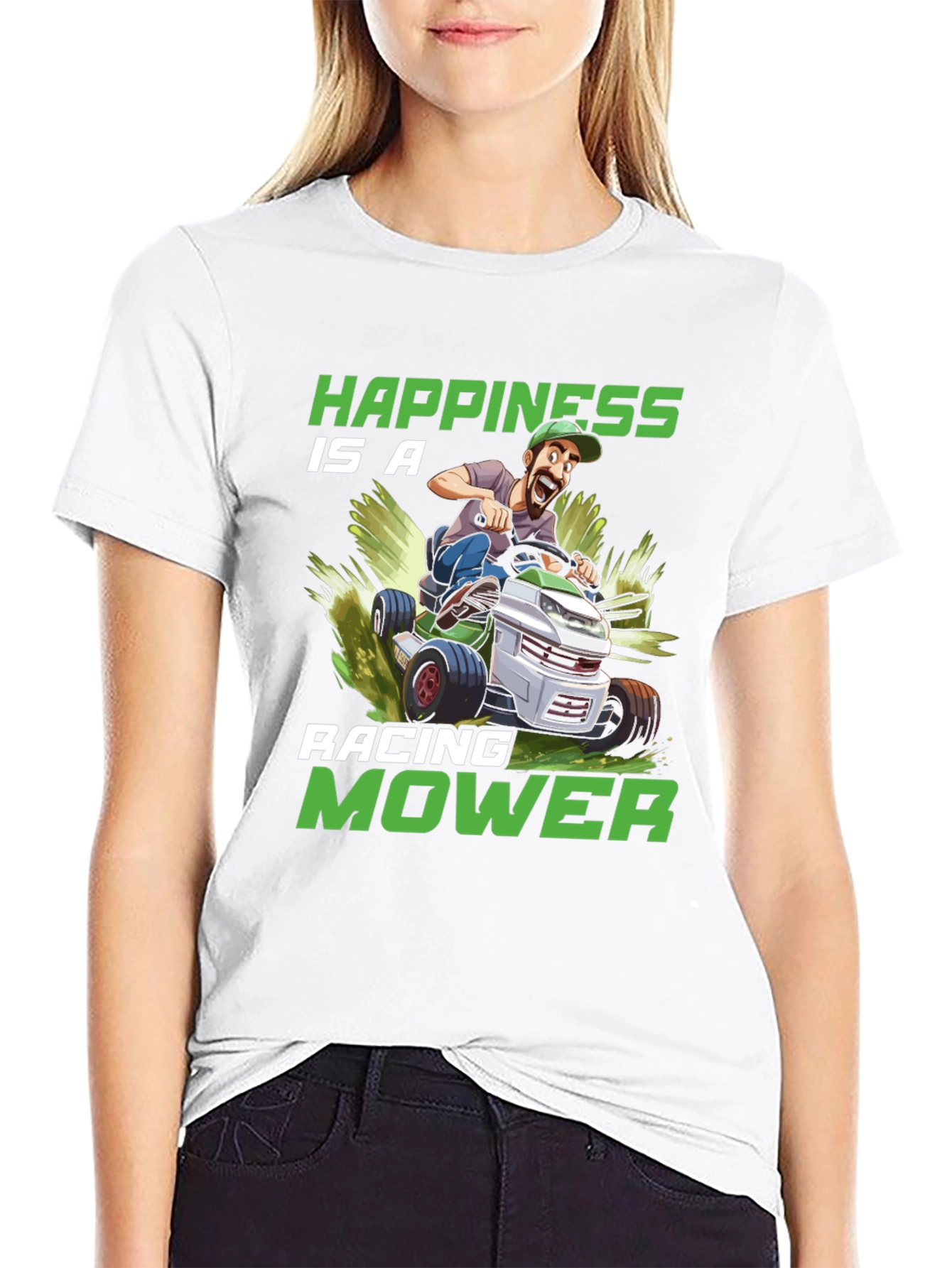Happiness is a Racing Mower T-Shirt