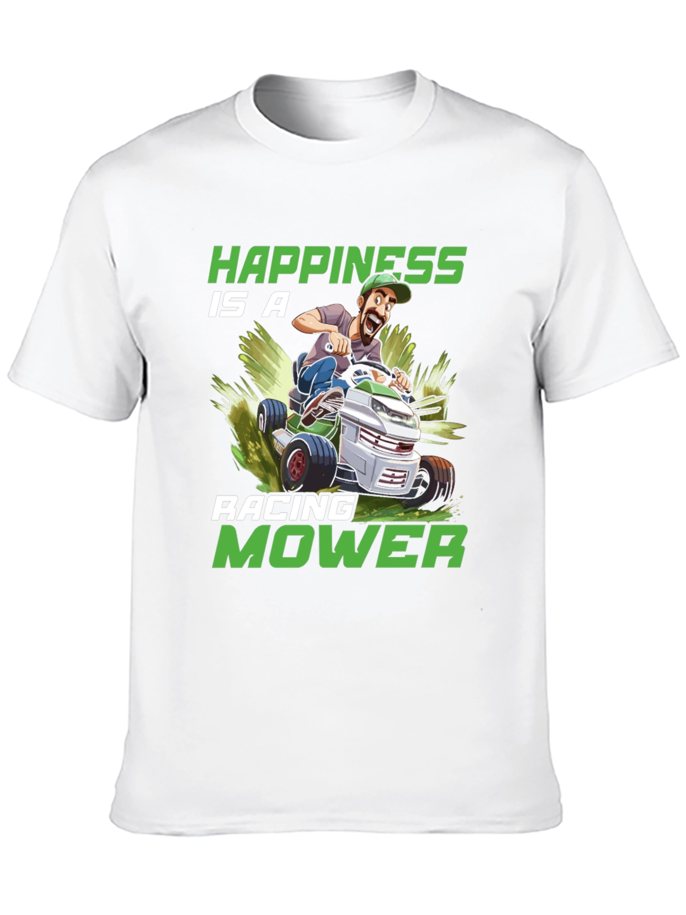 Happiness is a Racing Mower T-Shirt