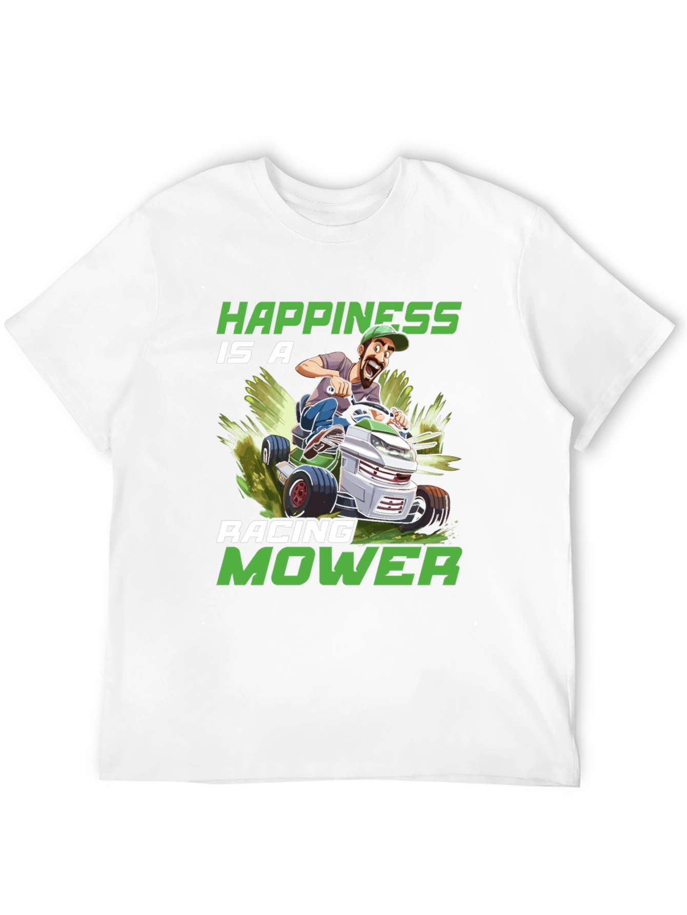 Happiness is a Racing Mower T-Shirt