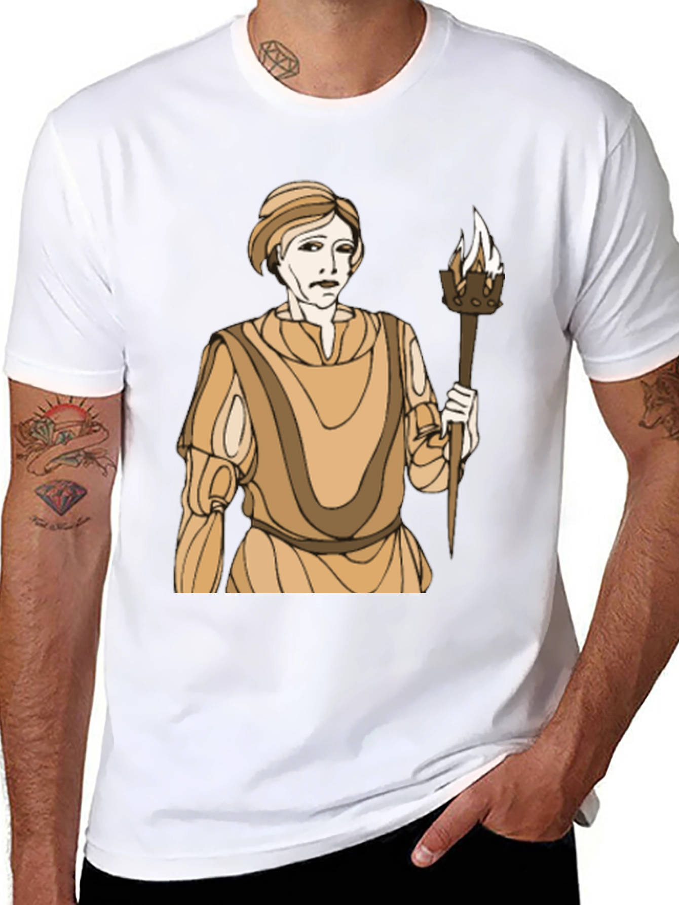 Torch Bearer Graphic T-Shirt - Black