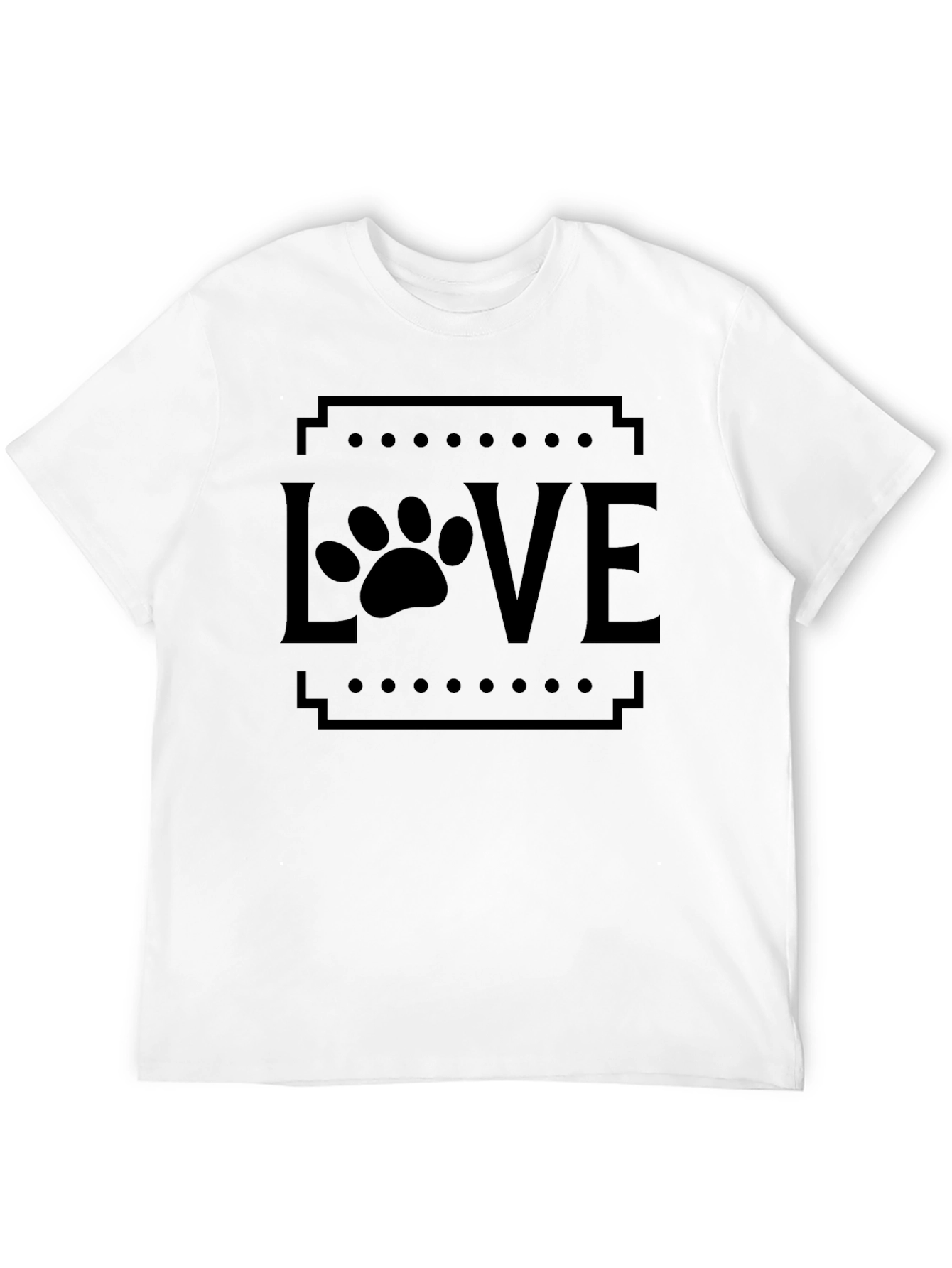 Love Paw Print Black Graphic Tee