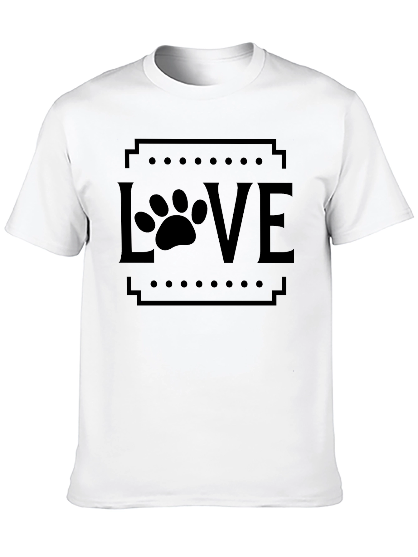 Love Paw Print Black Graphic Tee