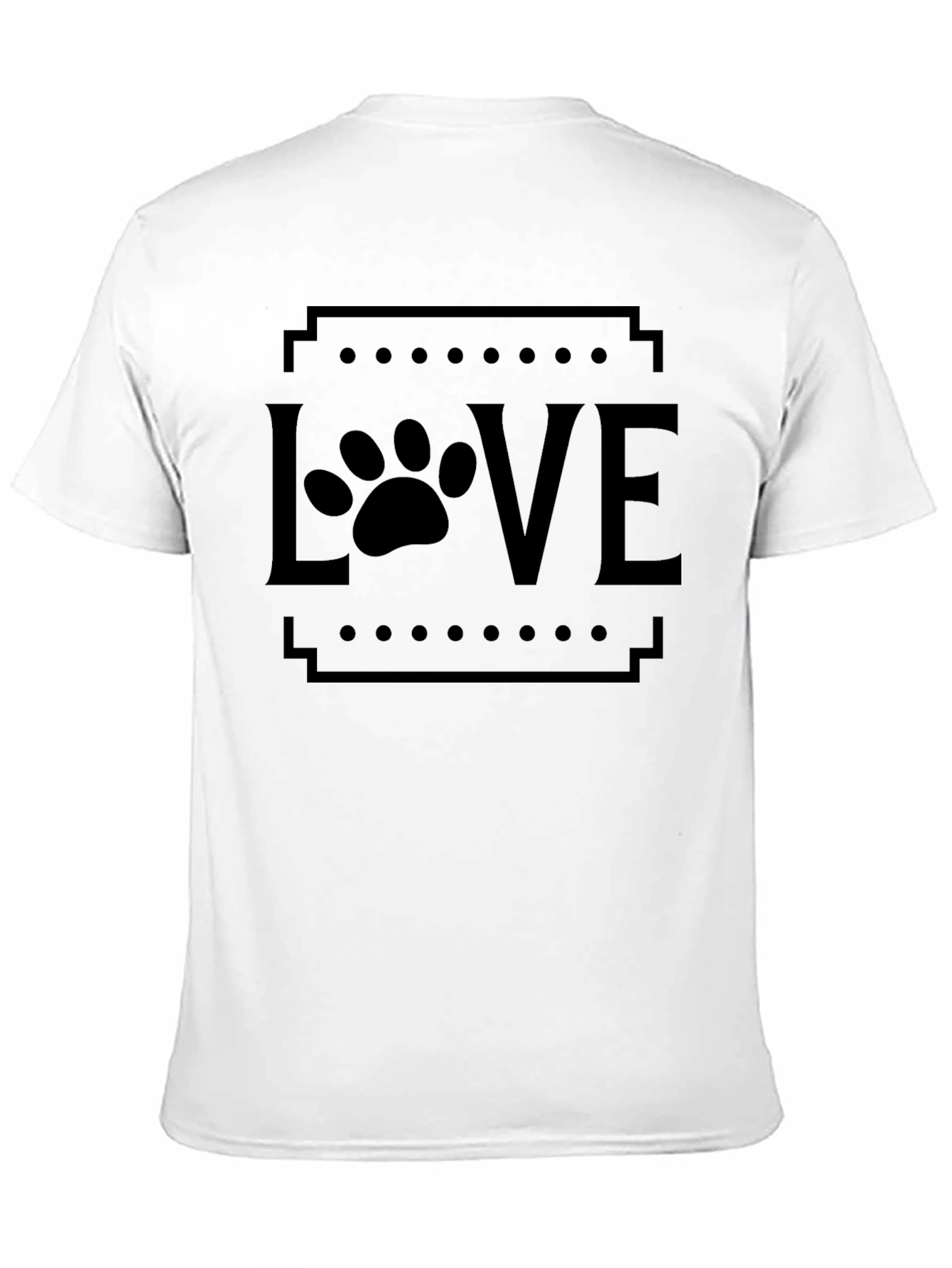 Love Paw Print Black Graphic Tee