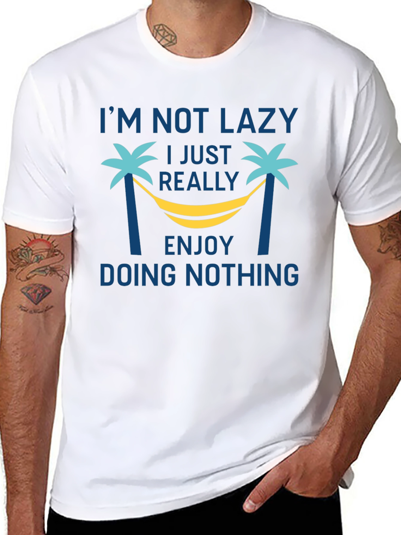 Lazy Enjoy Doing Nothing Graphic Tee