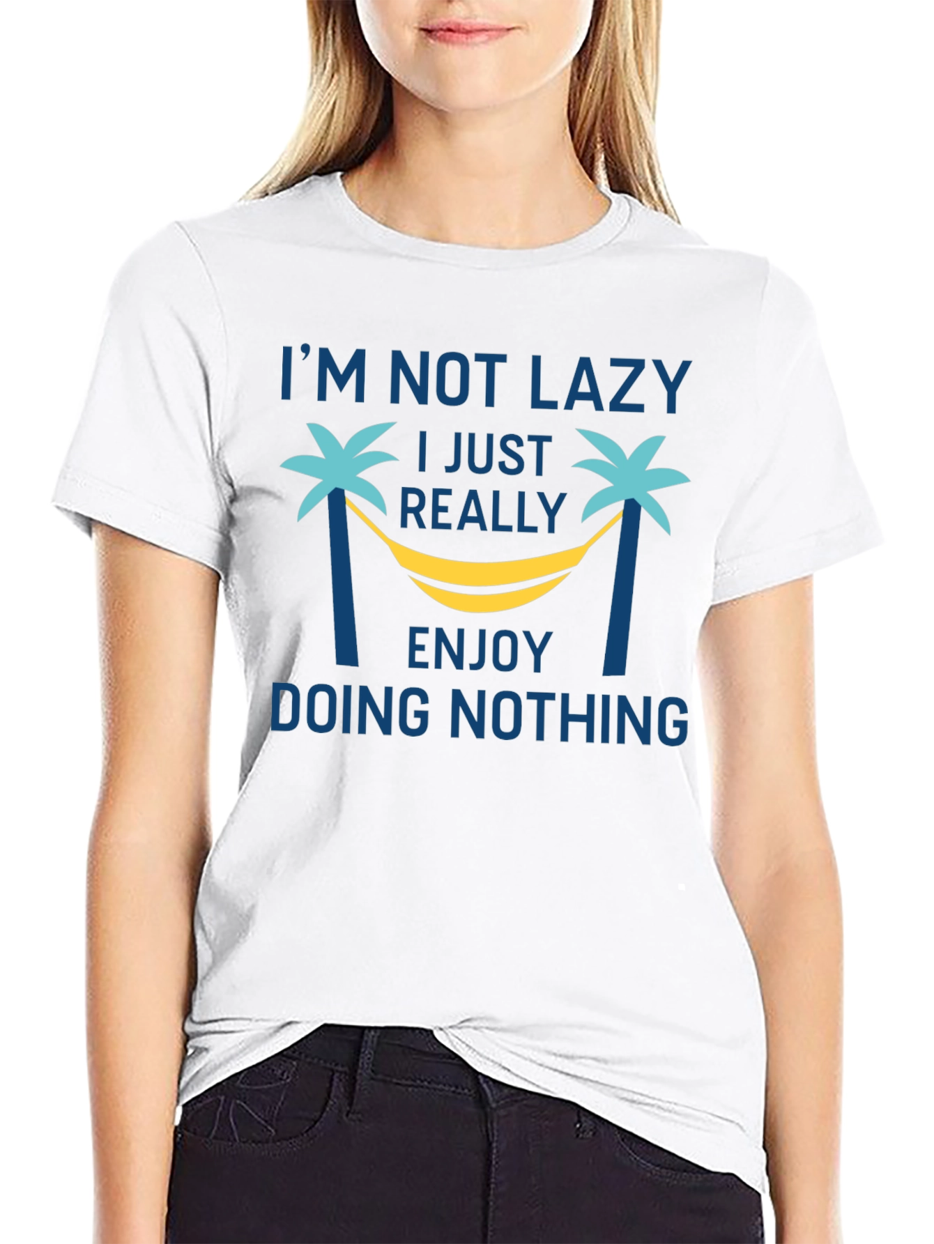 Lazy Enjoy Doing Nothing Graphic Tee