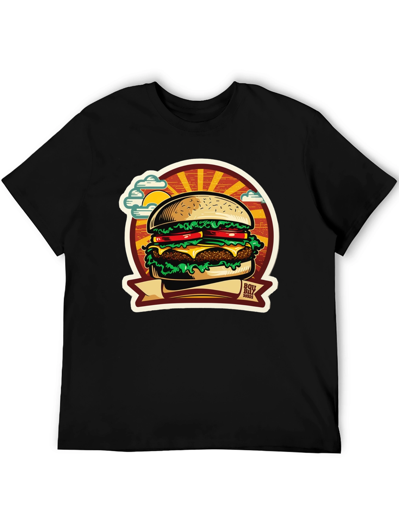Burger Graphic T-Shirt: BBQ Style