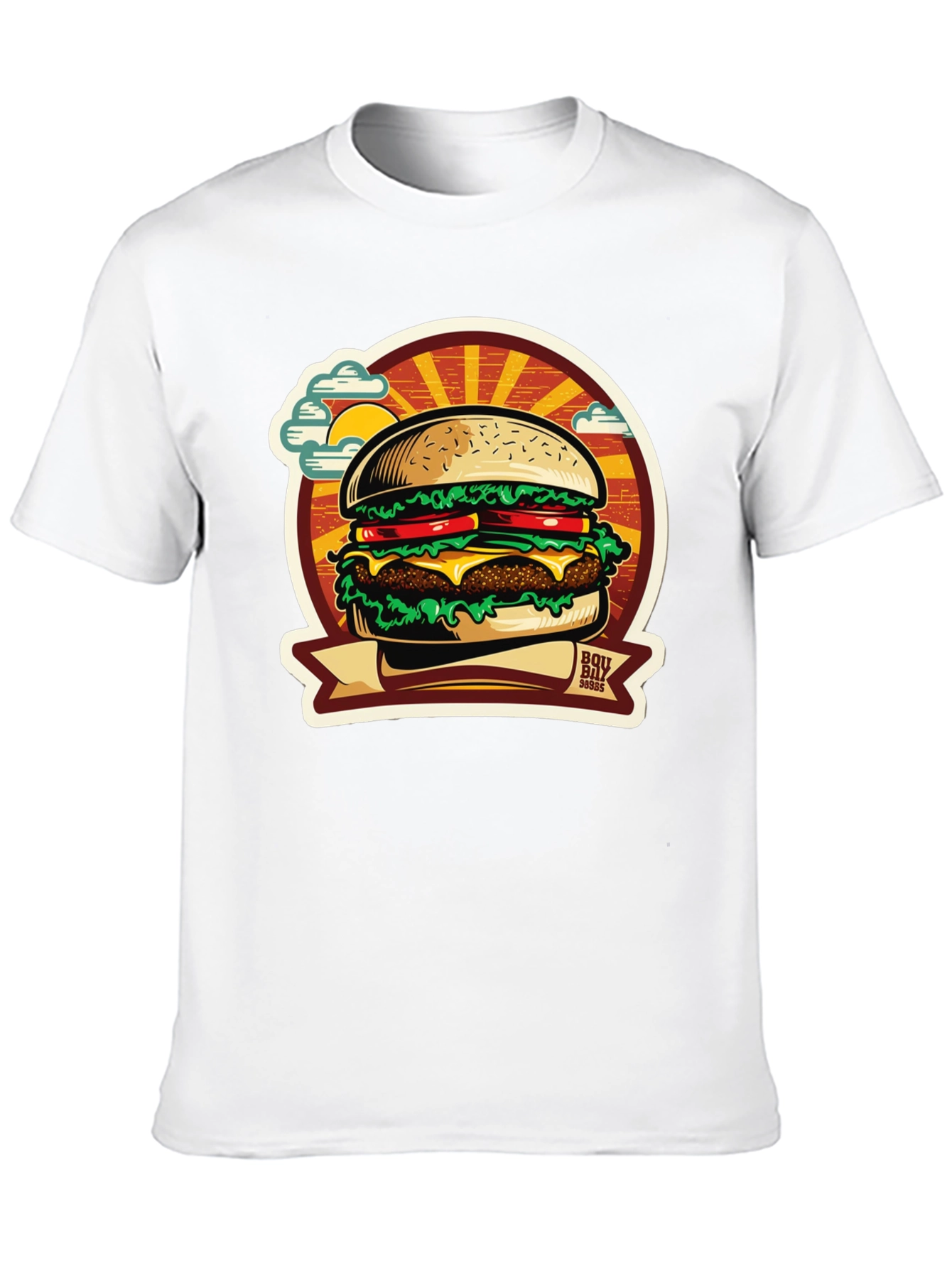 Burger Graphic T-Shirt: BBQ Style