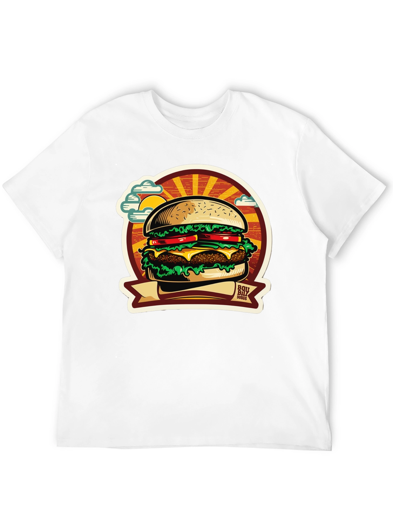 Burger Graphic T-Shirt: BBQ Style