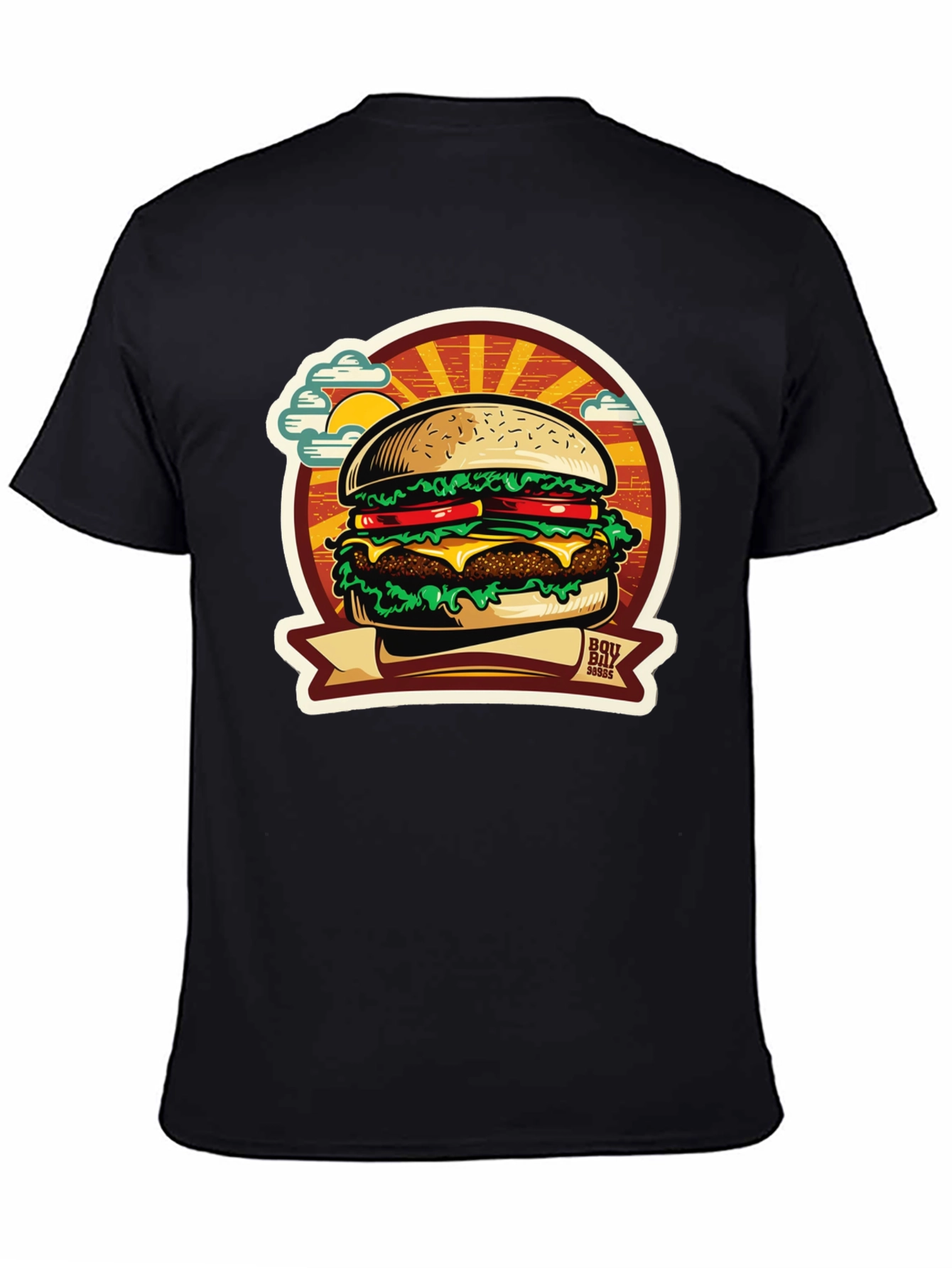 Burger Graphic T-Shirt: BBQ Style