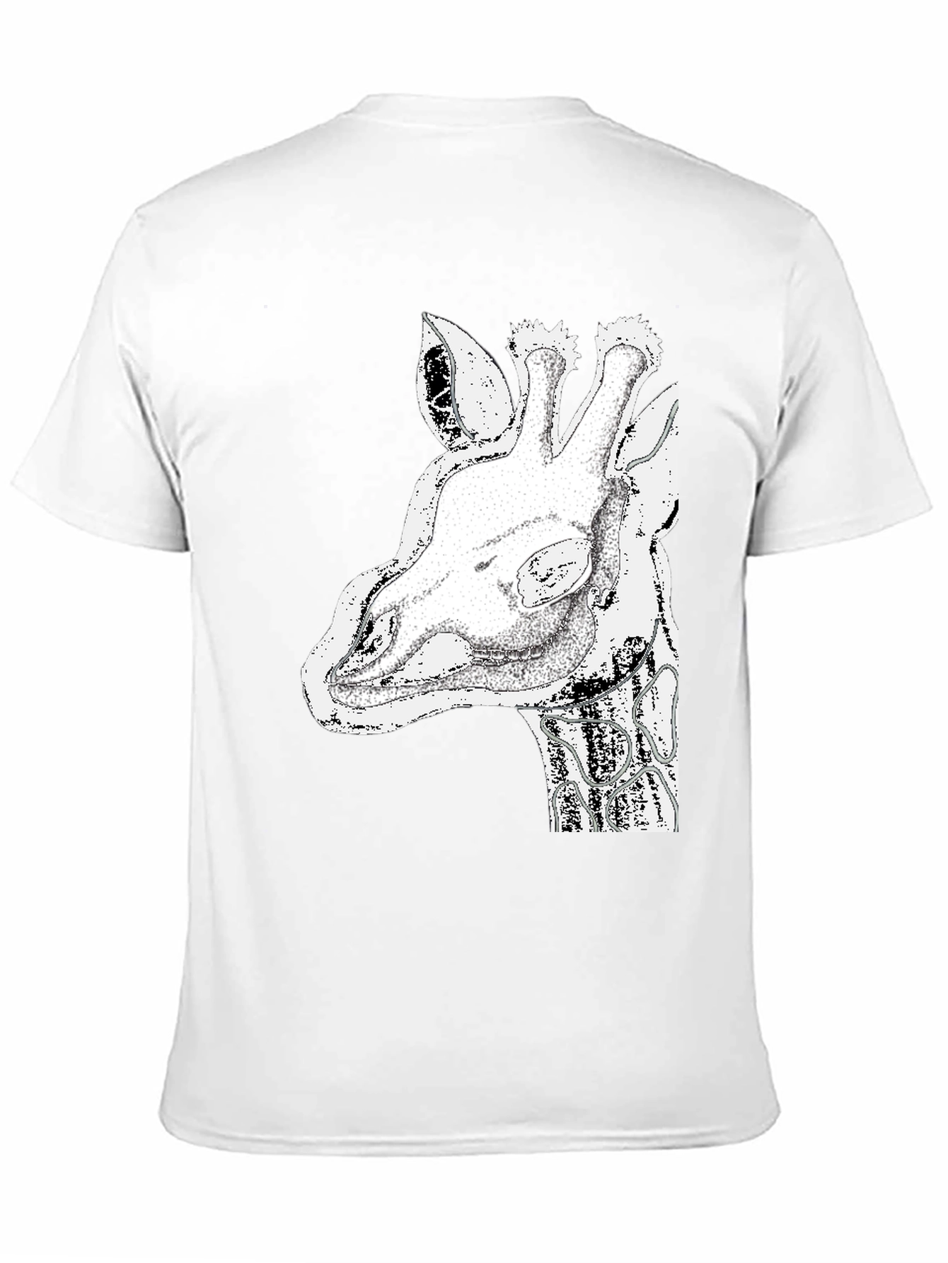 Giraffe Graphic Tee - Black Cotton T-Shirt