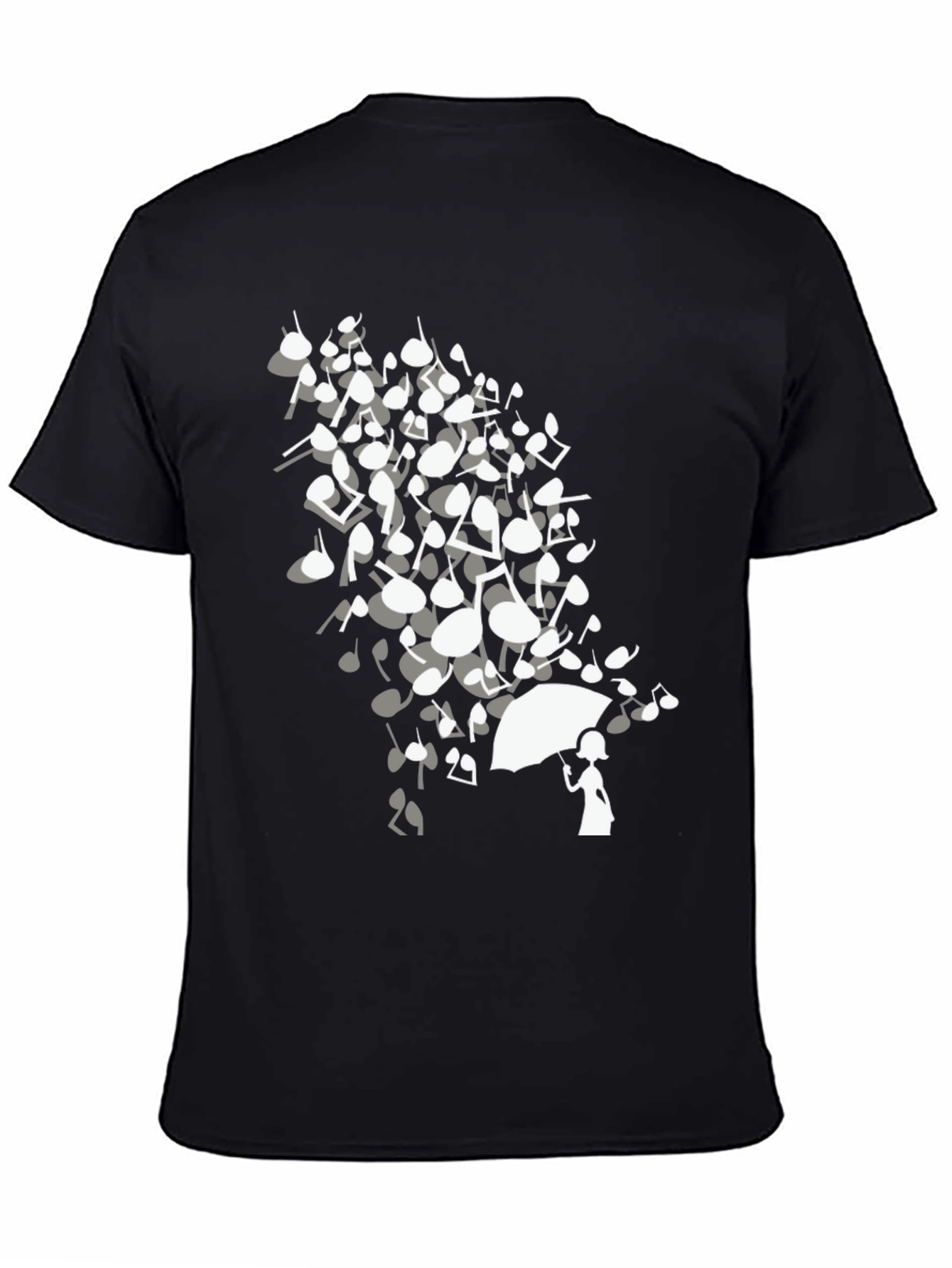 Musical Notes Umbrella Graphic T-Shirt