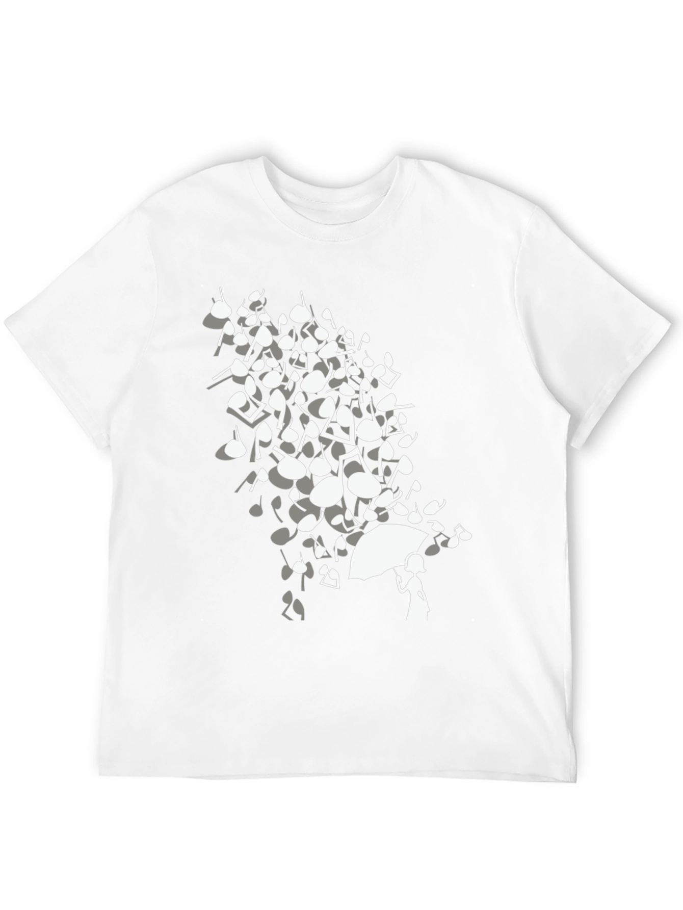 Musical Notes Umbrella Graphic T-Shirt