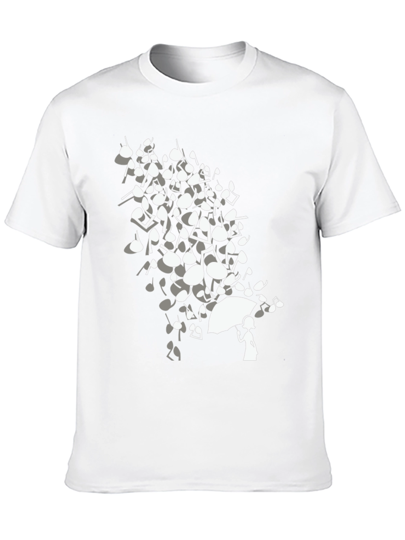 Musical Notes Umbrella Graphic T-Shirt
