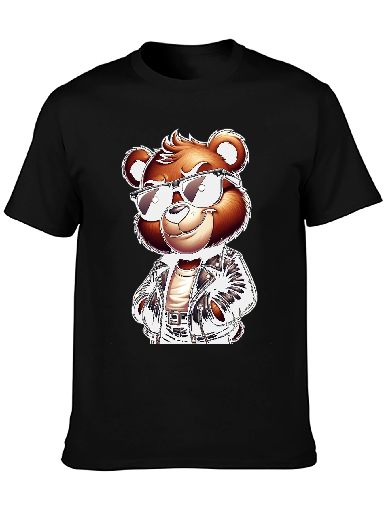Cool Bear Graphic Tee - Black Cotton T-Shirt