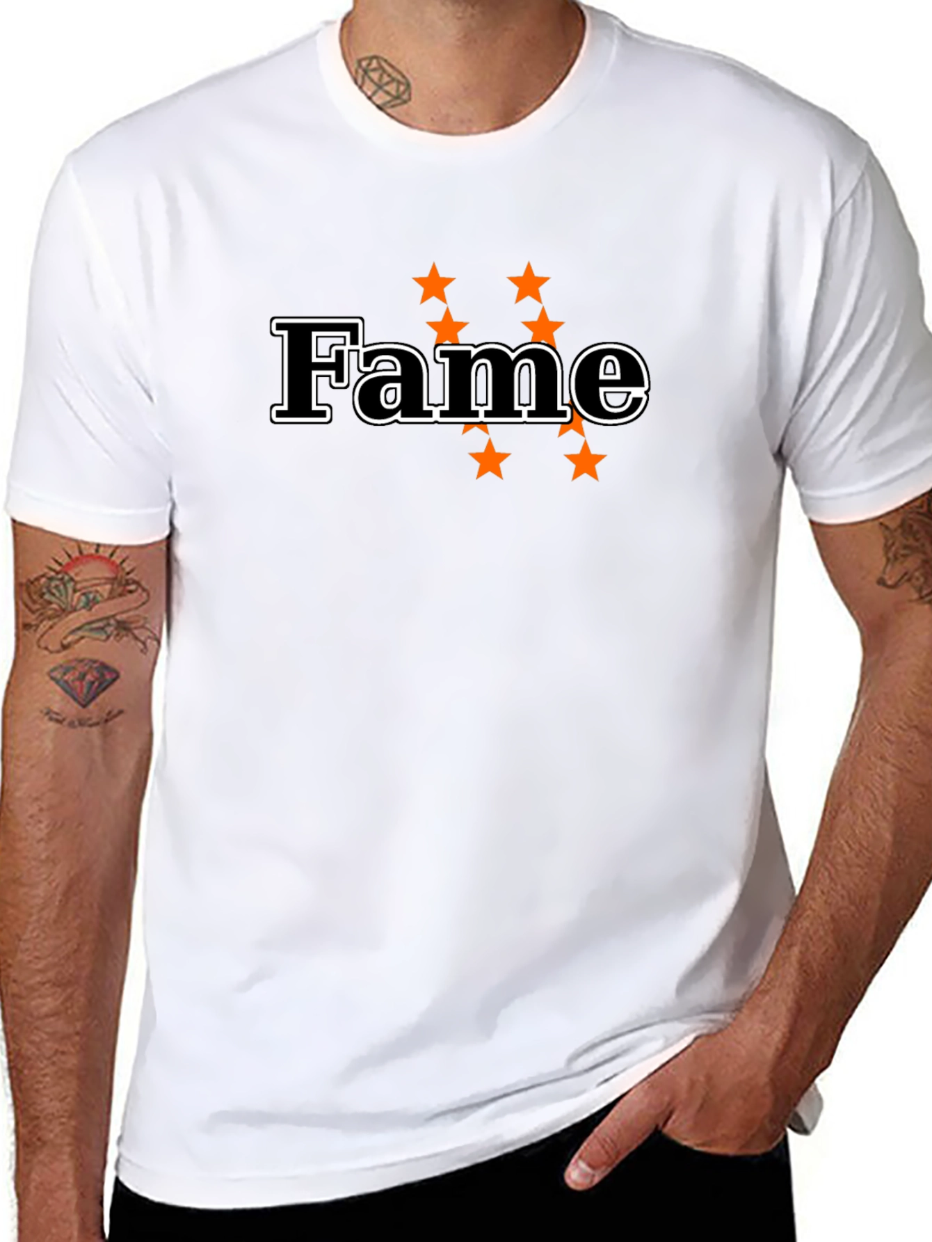 Fame Star Graphic Black T-Shirt