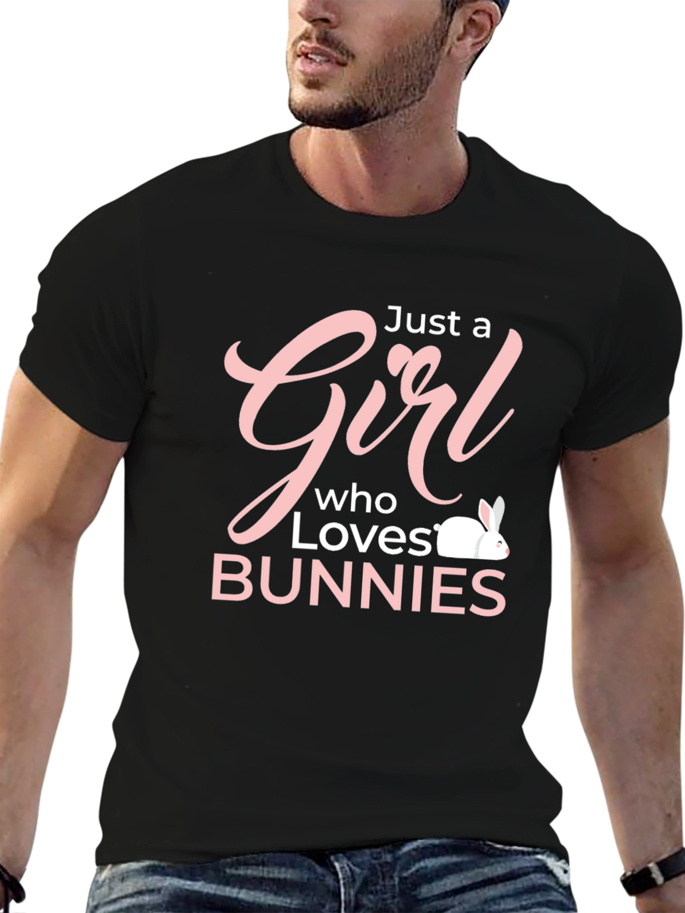 Just a Girl Who Loves Bunnies Graphic T-Shirt