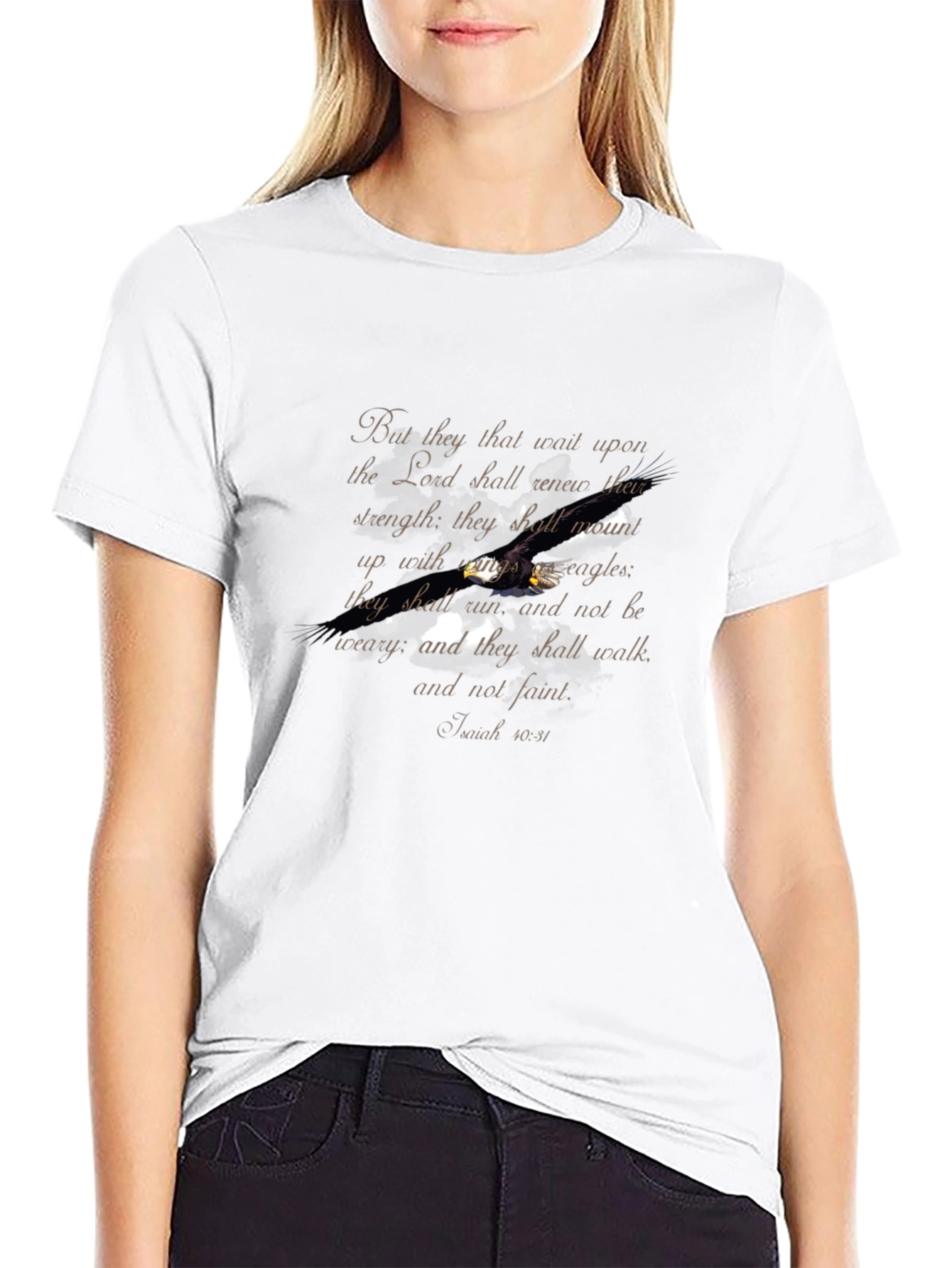 Eagle Scripture Black T-Shirt
