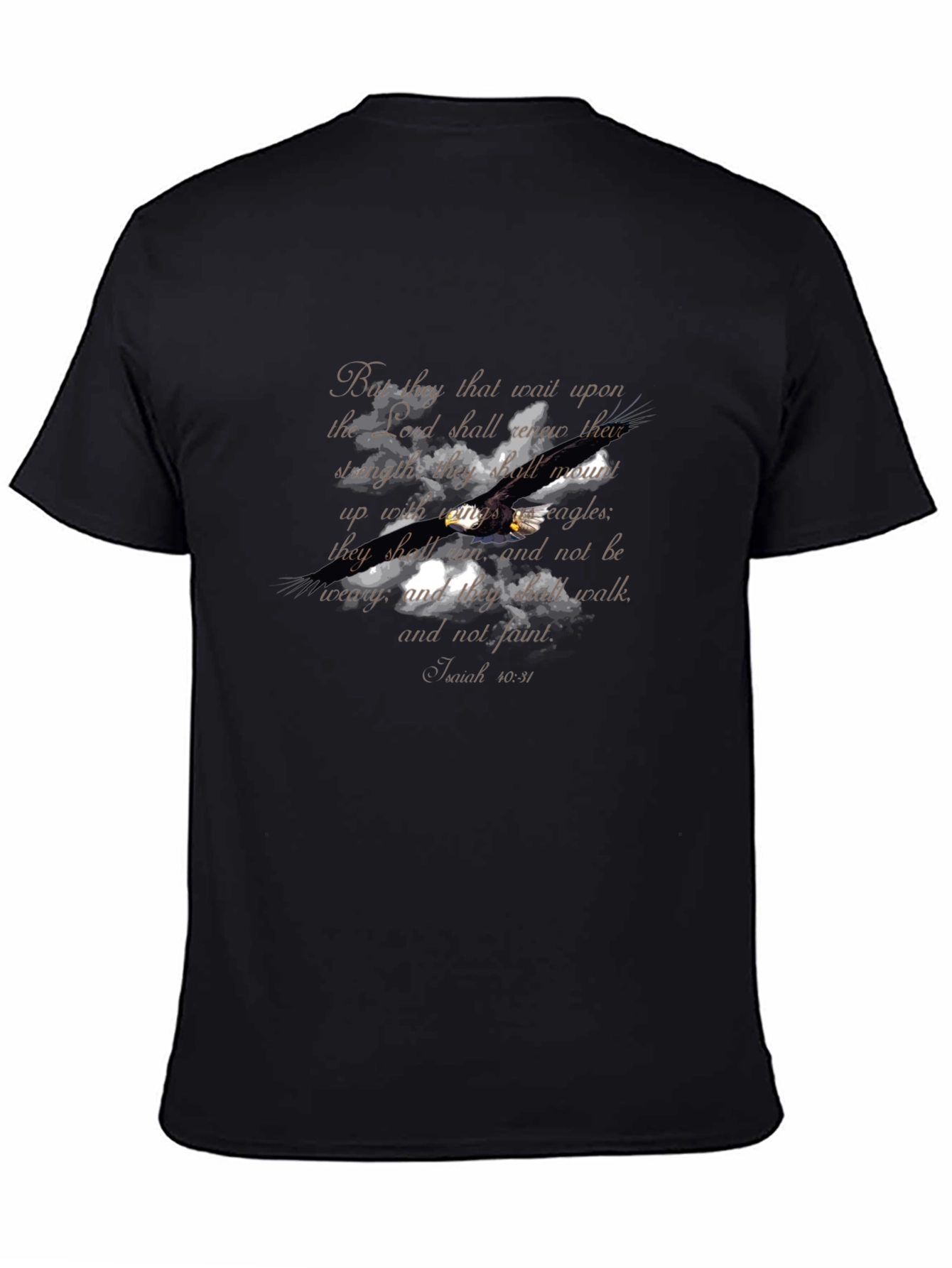 Eagle Scripture Black T-Shirt