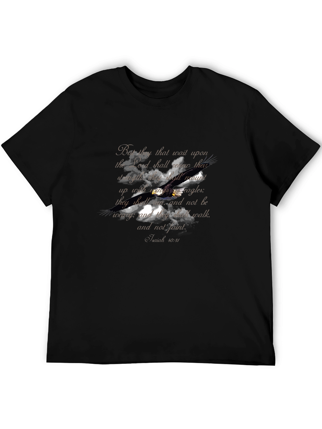 Eagle Scripture Black T-Shirt