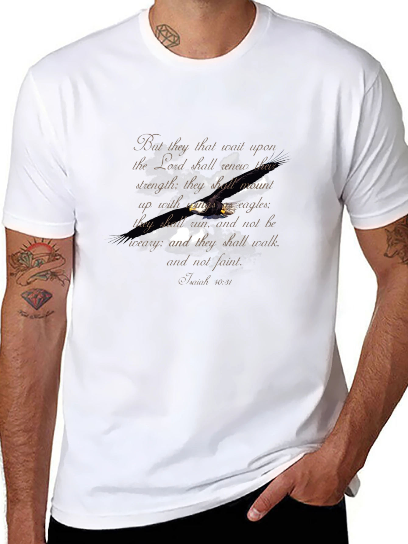 Eagle Scripture Black T-Shirt