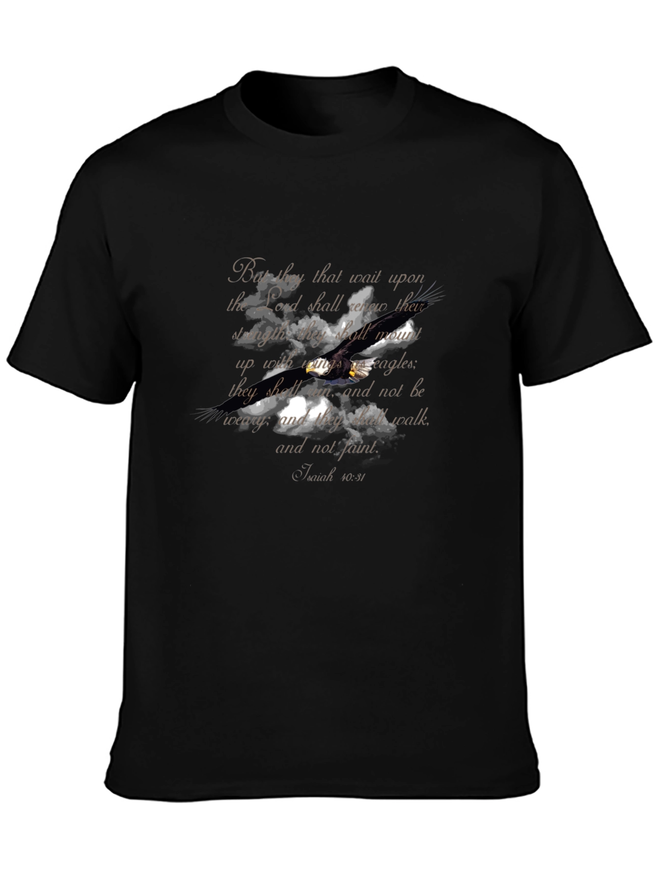 Eagle Scripture Black T-Shirt