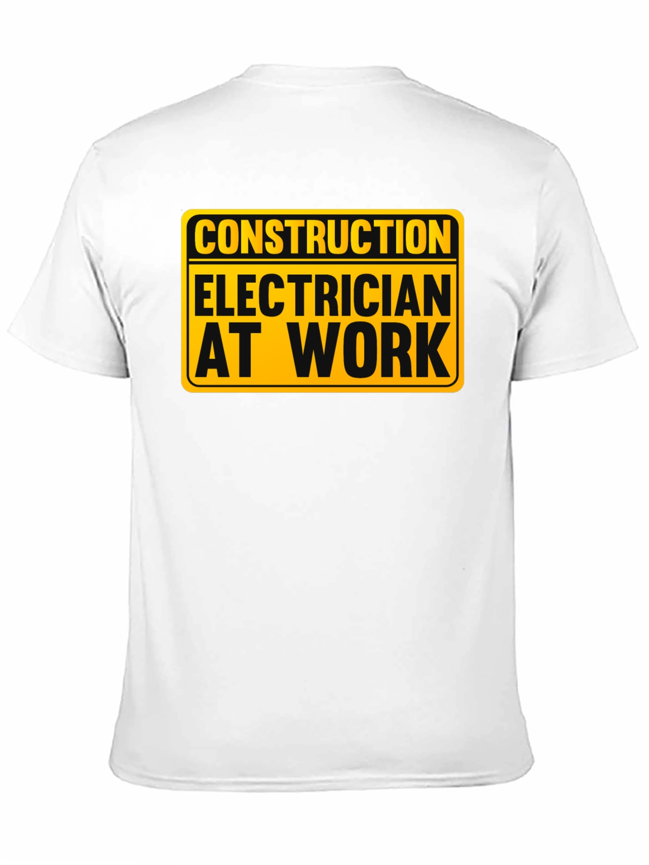 Construction Electrician at Work - Black T-Shirt