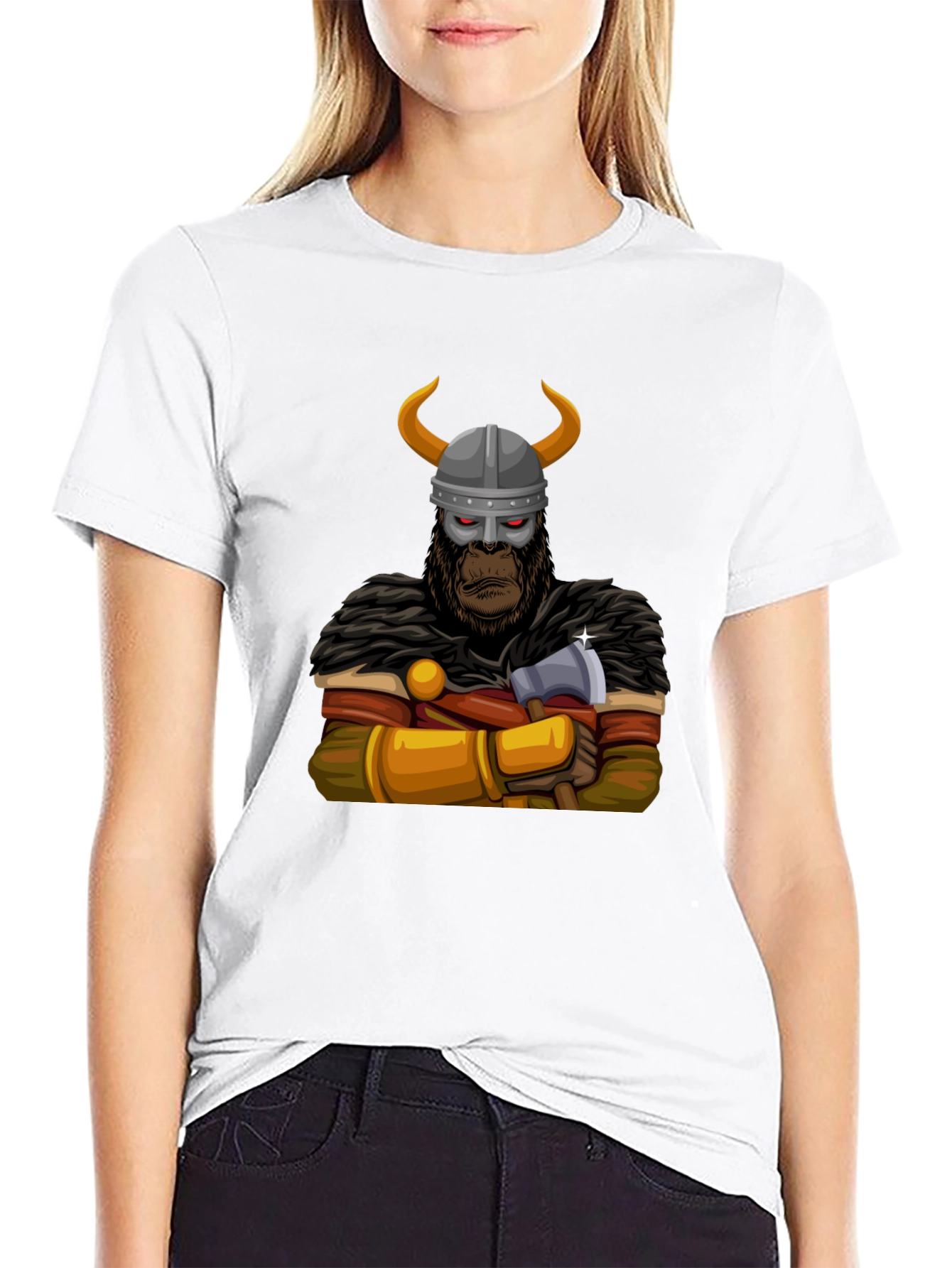 Viking Gorilla Graphic T-Shirt - Unique Design