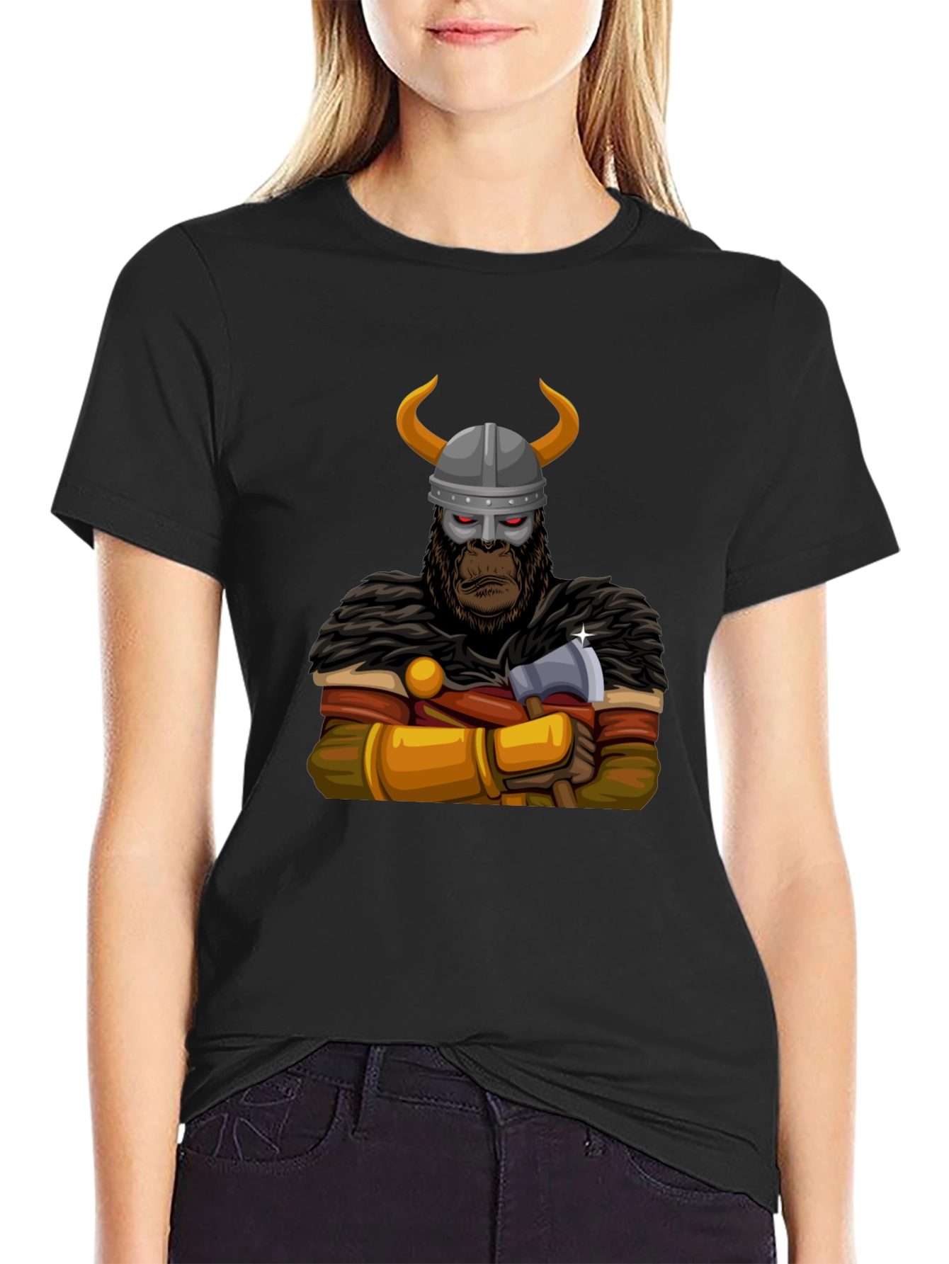 Viking Gorilla Graphic T-Shirt - Unique Design