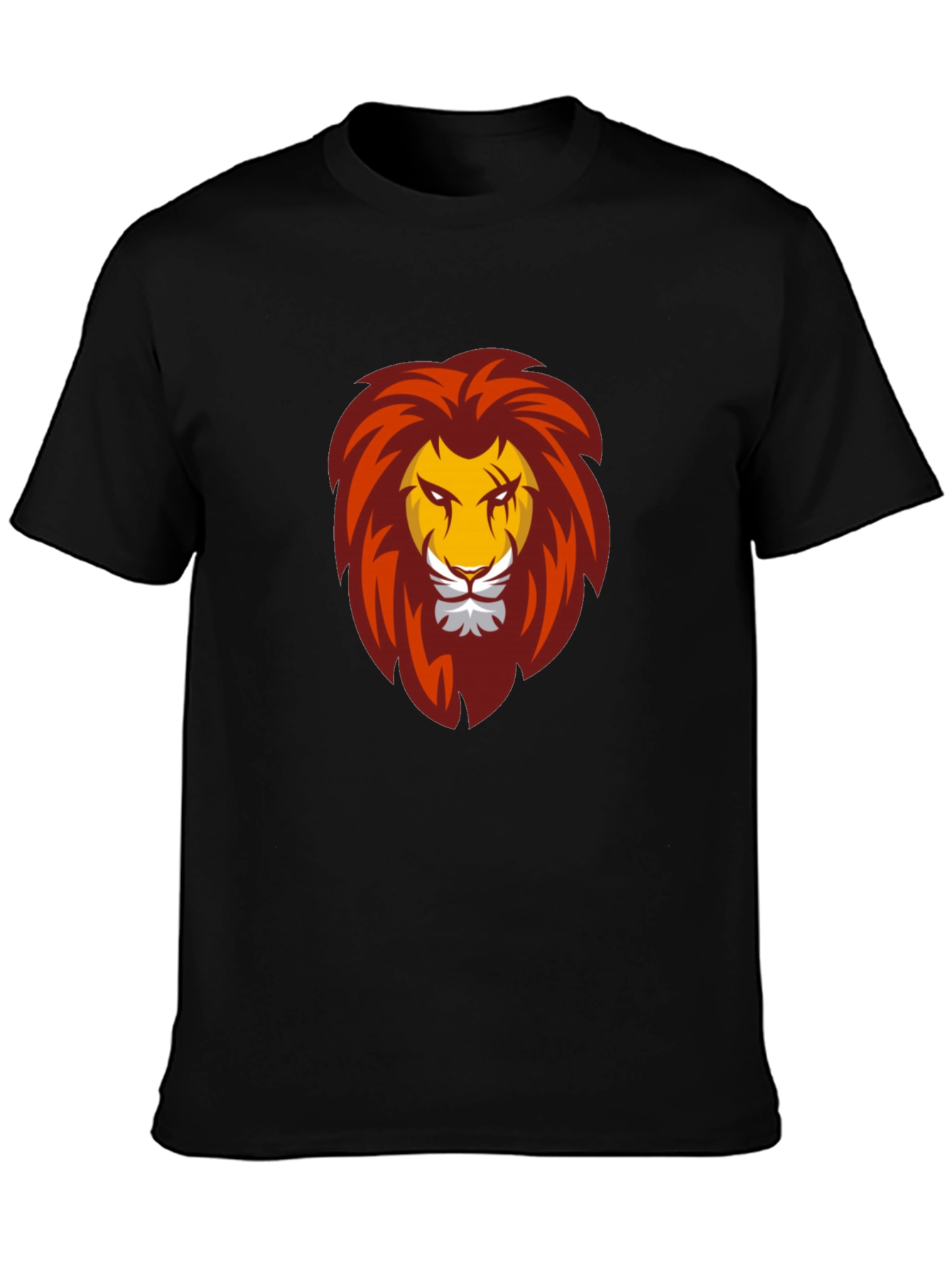 Bold Lion Graphic Tee - Black Cotton Comfort