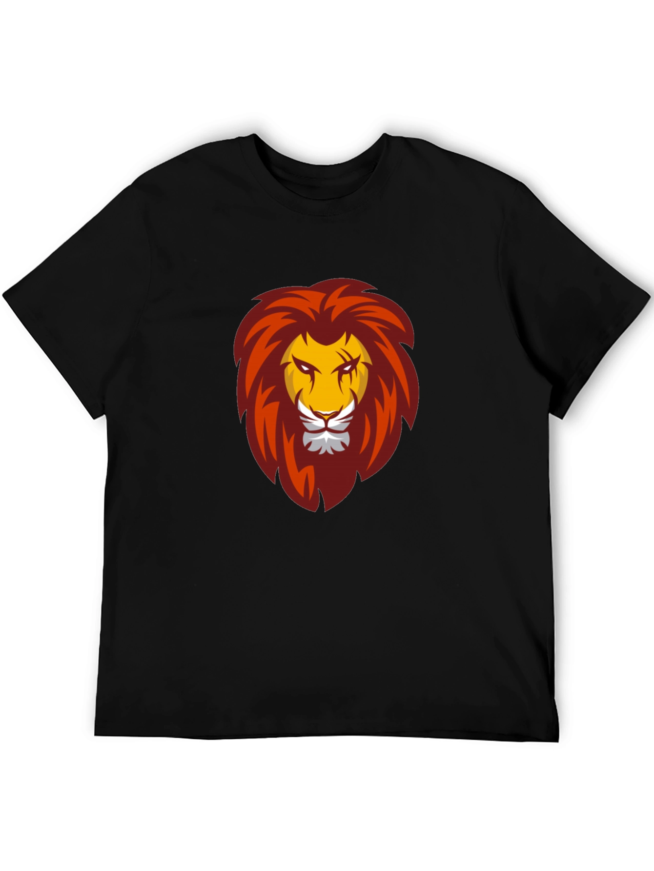 Bold Lion Graphic Tee - Black Cotton Comfort