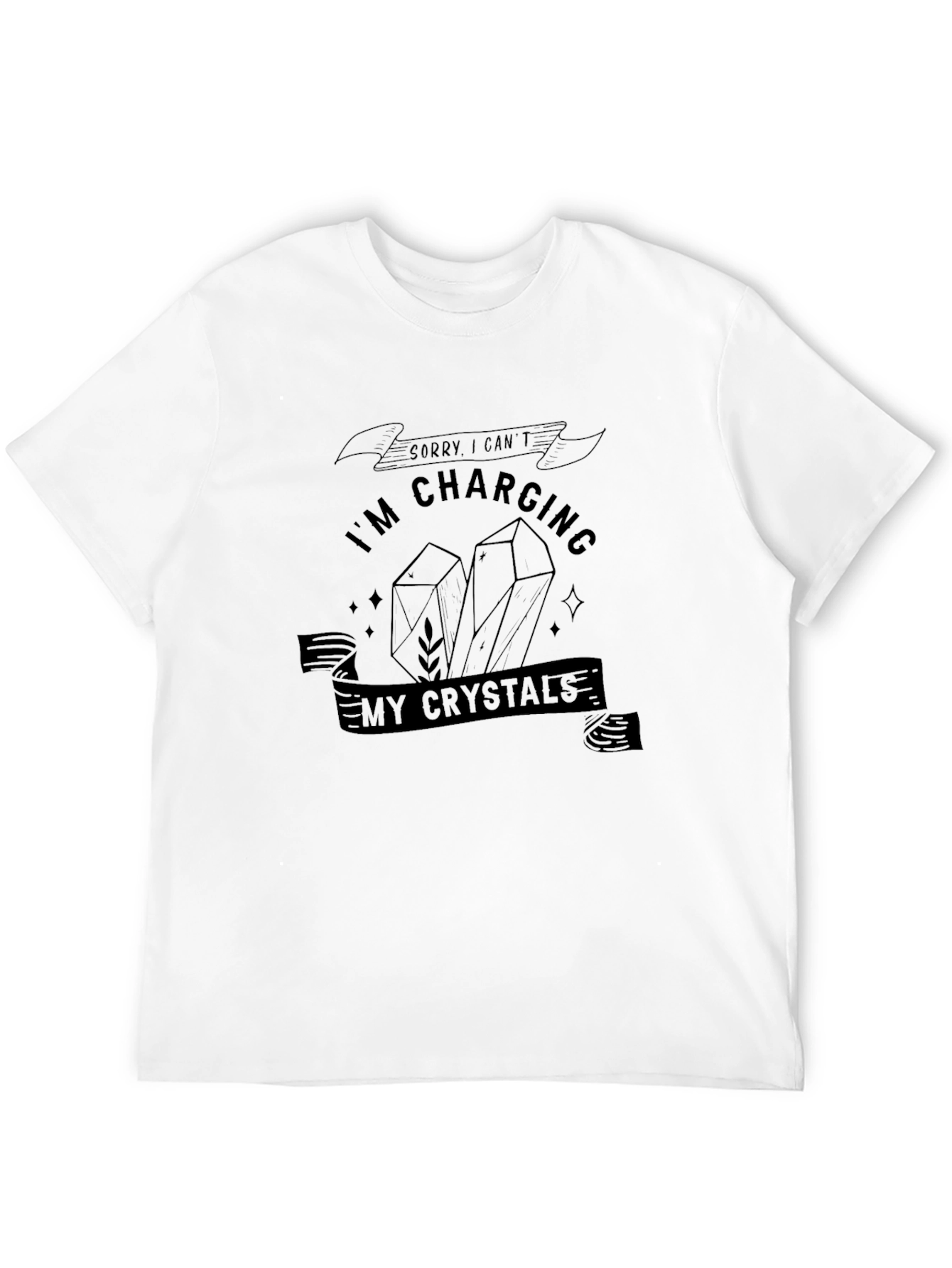 Charging Crystals Graphic T-Shirt - Black