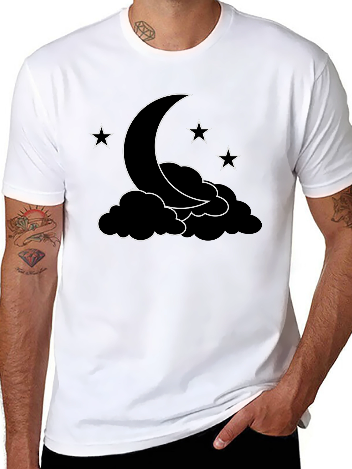 Moon and Stars Graphic T-Shirt