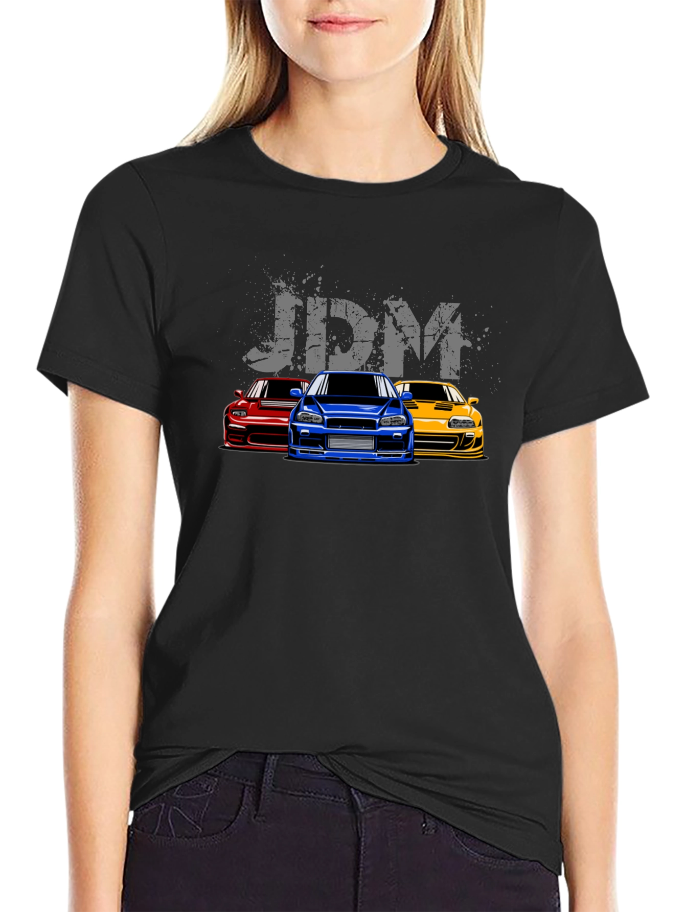 JDM Car Enthusiast Graphic T-Shirt - Black