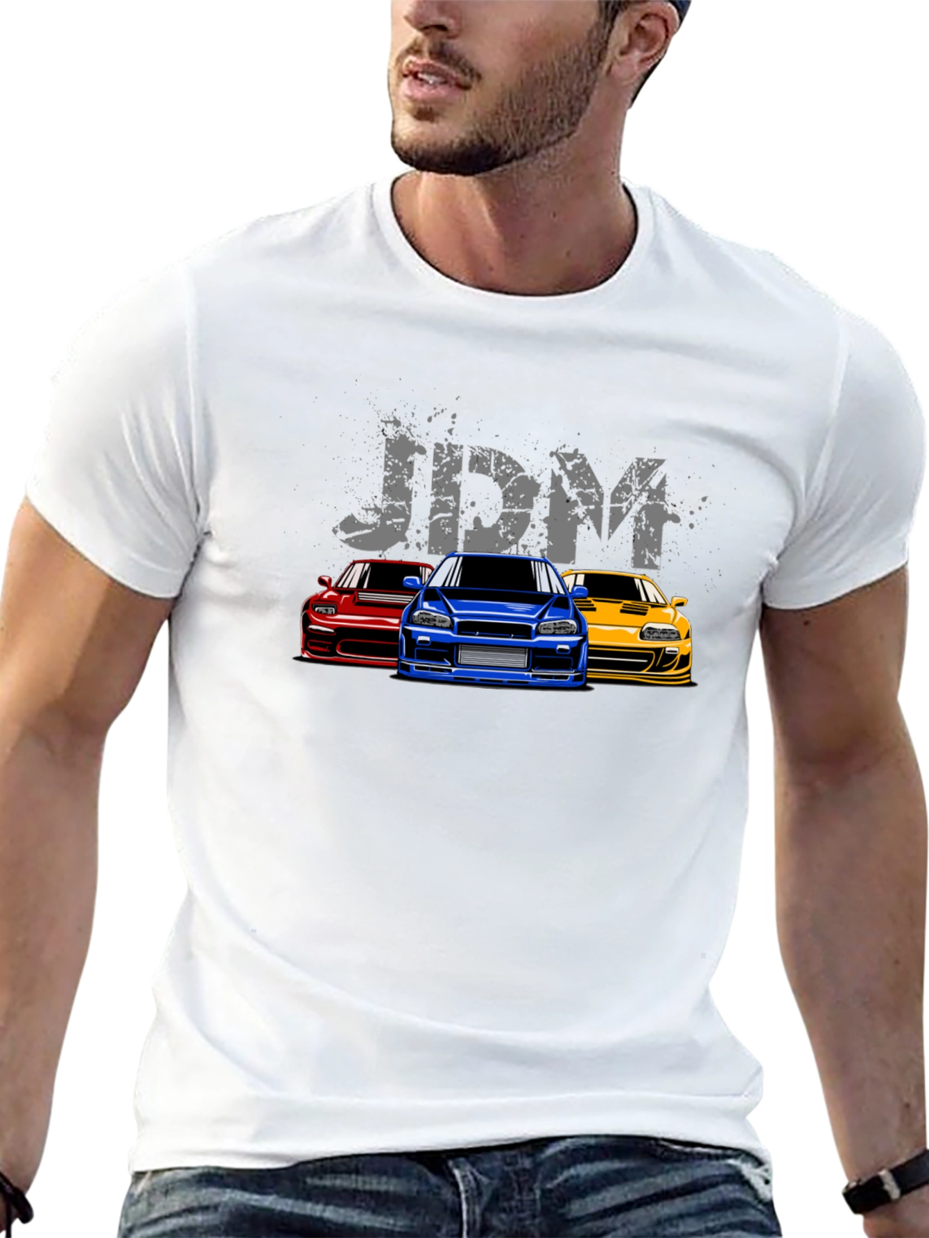 JDM Car Enthusiast Graphic T-Shirt - Black