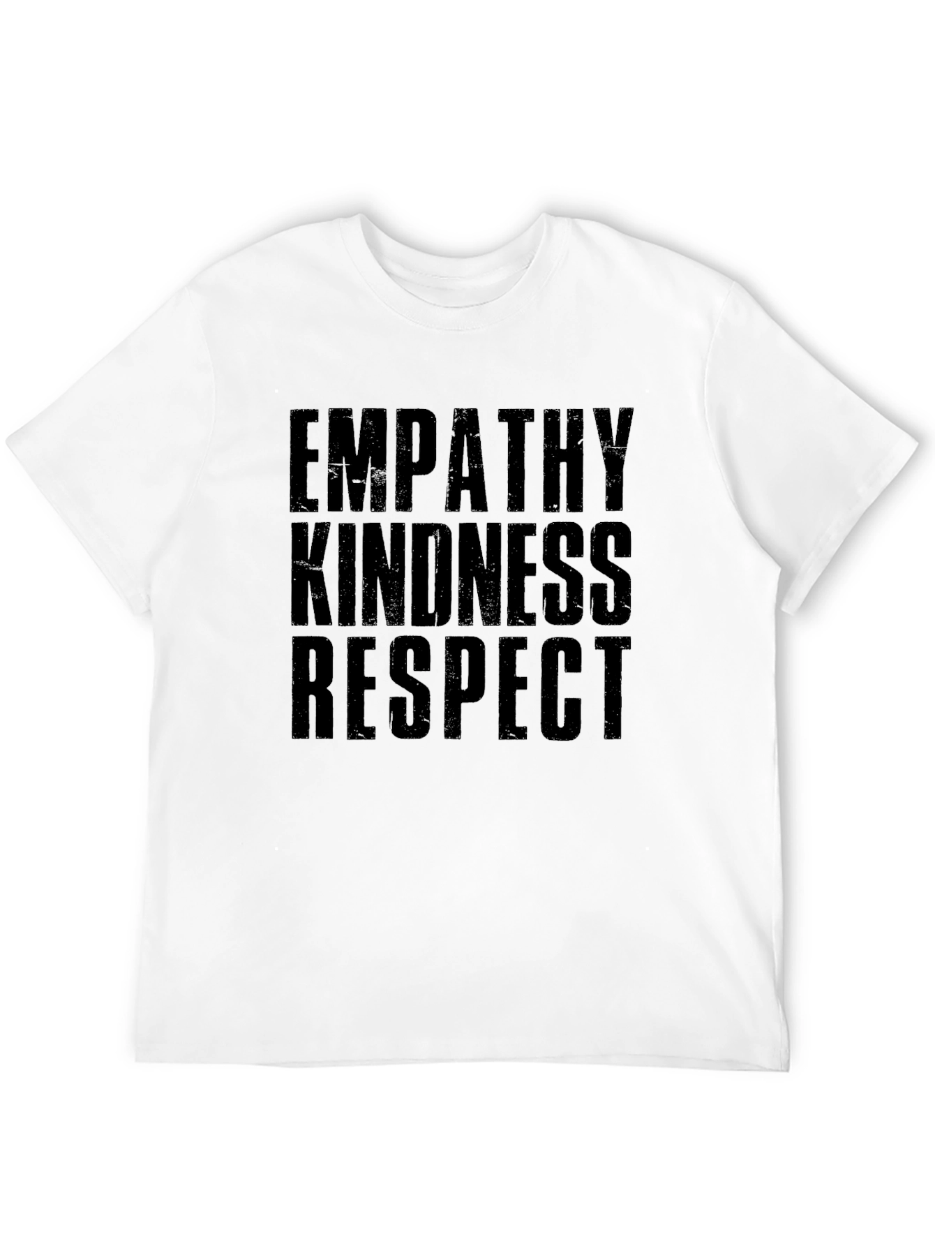 Empathy Kindness Respect Mens Black Graphic T-Shirt