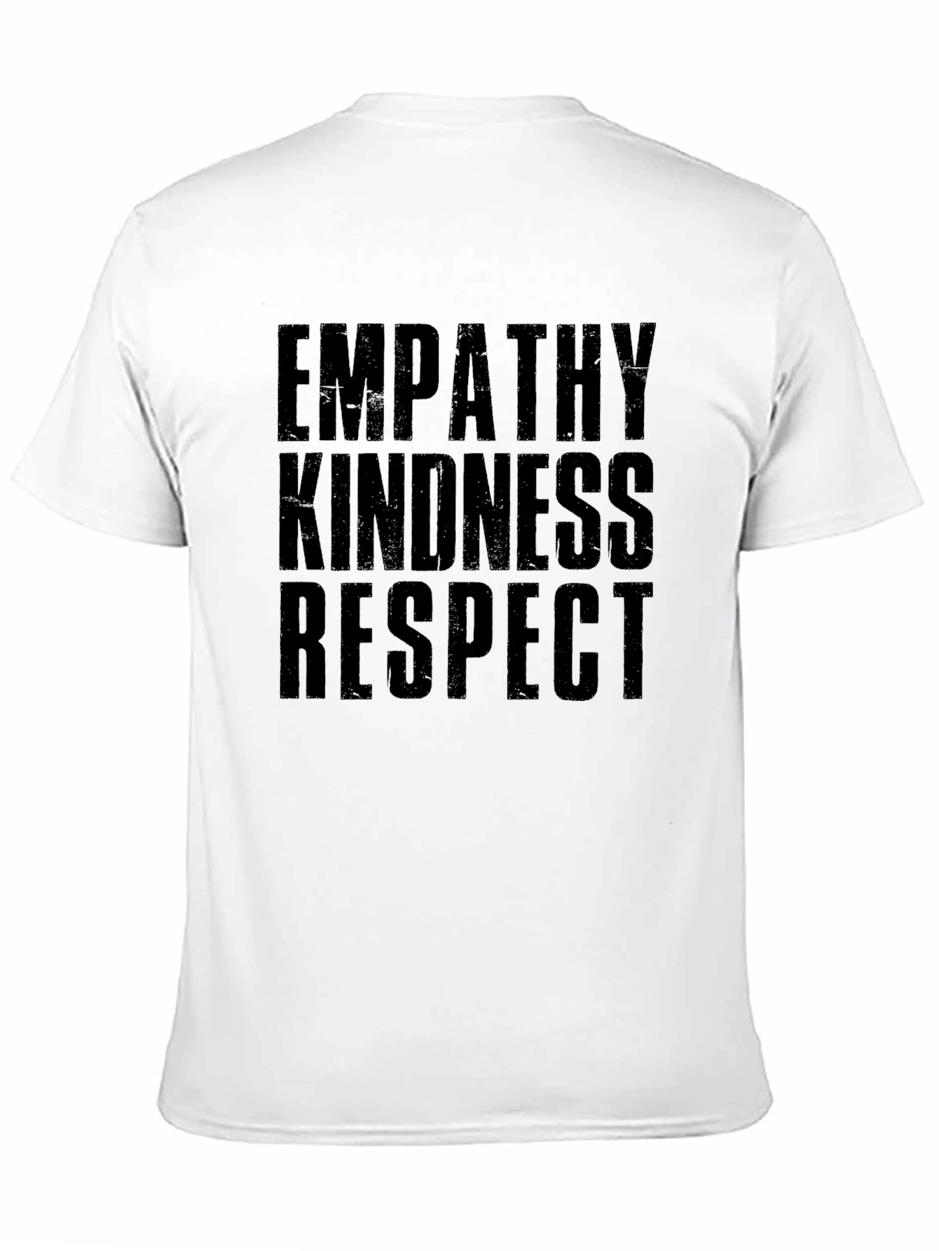 Empathy Kindness Respect Mens Black Graphic T-Shirt