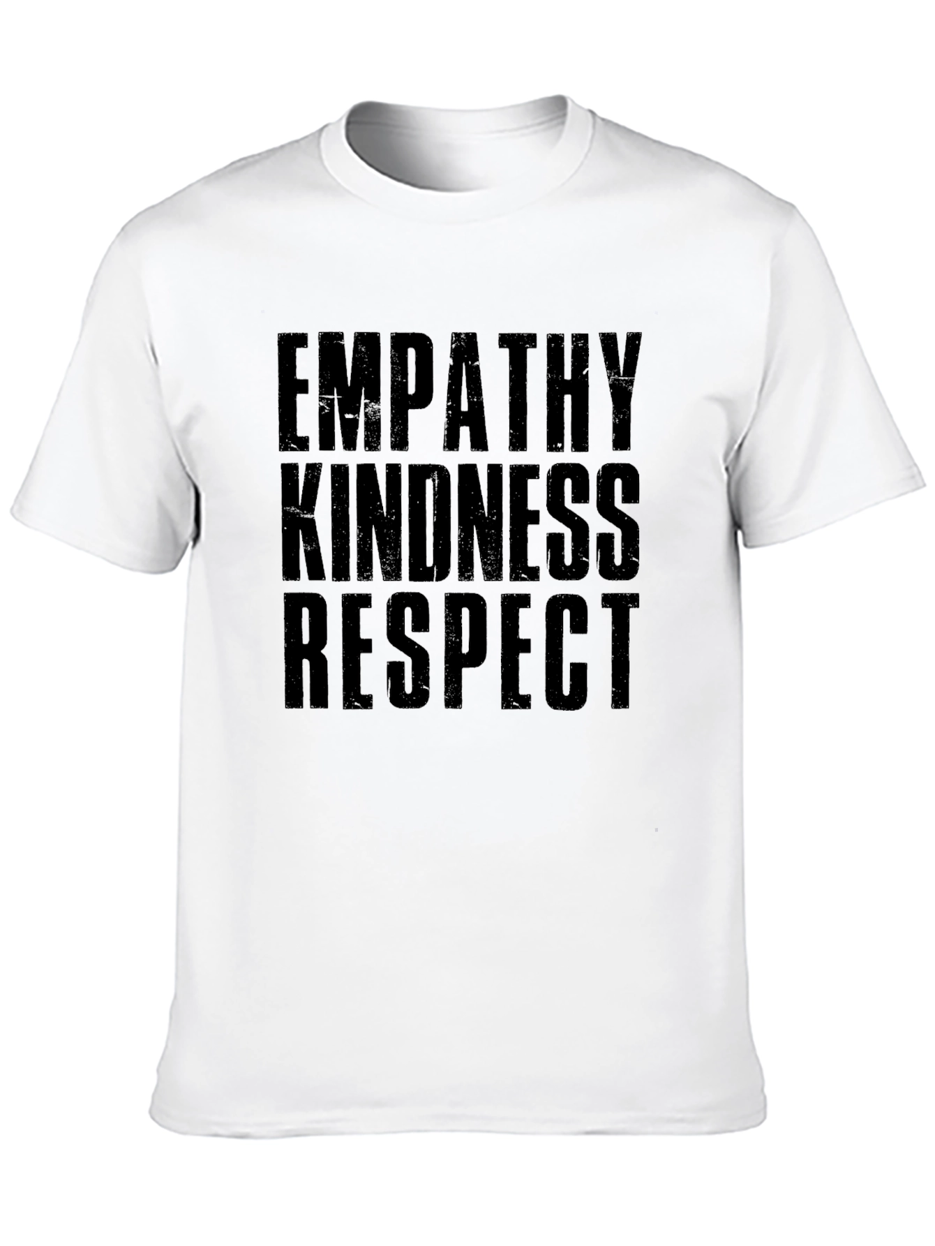 Empathy Kindness Respect Mens Black Graphic T-Shirt