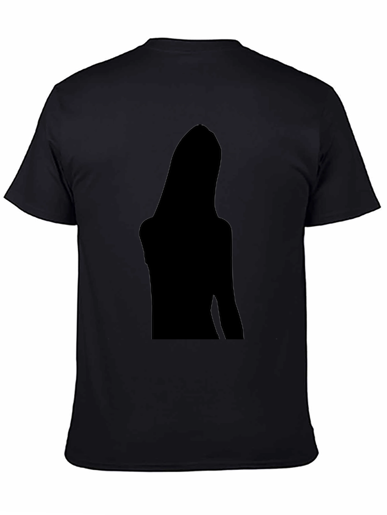 Black Graphic Tee - Silhouette Design
