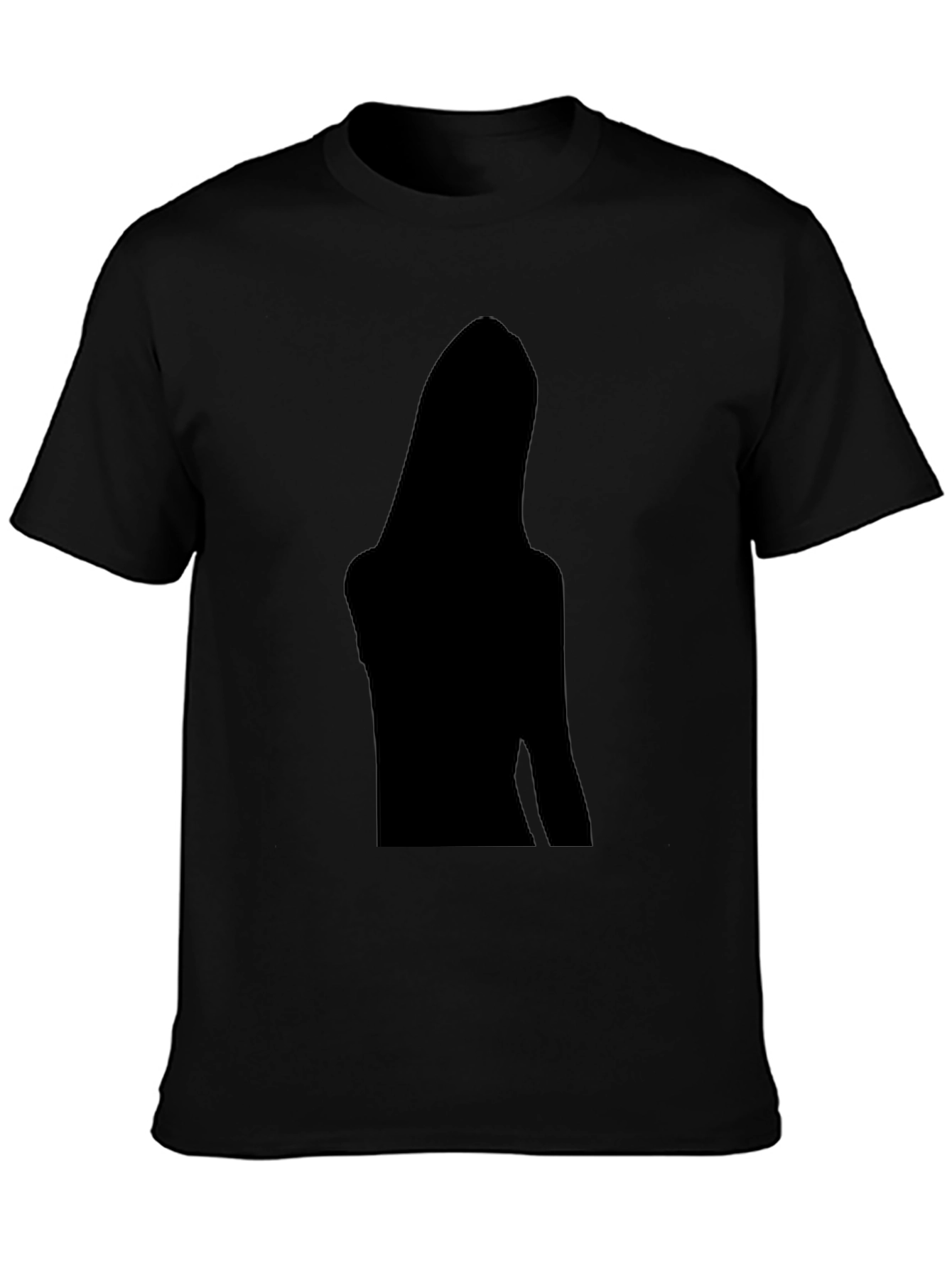 Black Graphic Tee - Silhouette Design