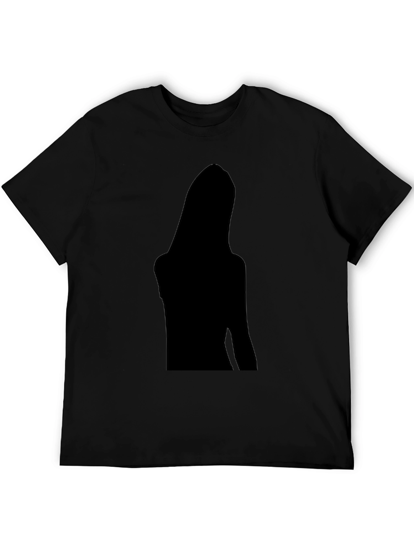 Black Graphic Tee - Silhouette Design