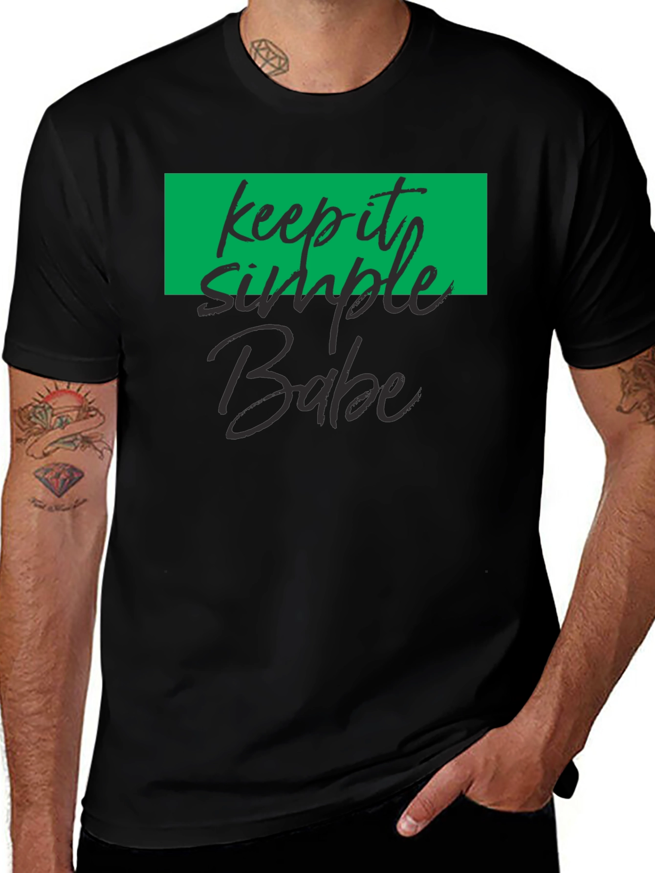 Keep It Simple Babe Black T-Shirt
